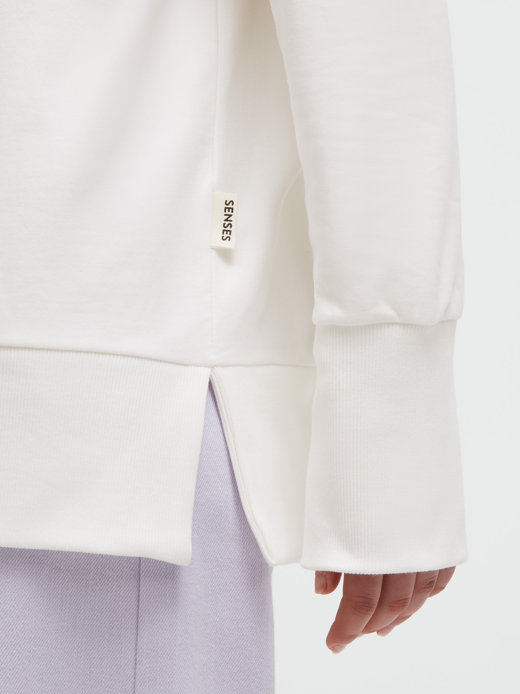SENSES.THE LABEL Fleecepullover , mit Seitenschlitze
