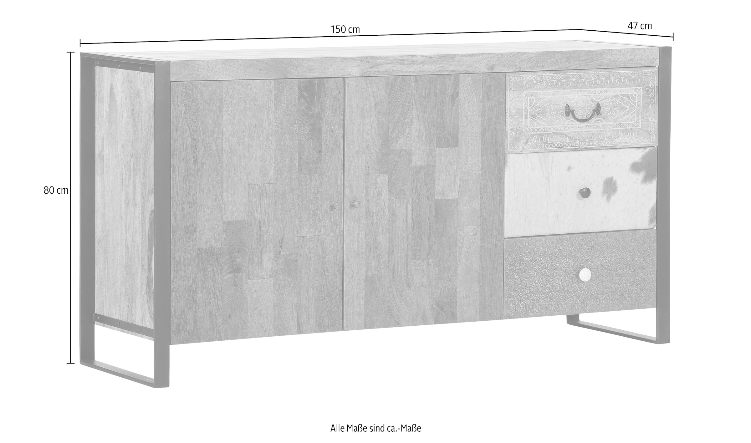 Gutmann Factory Sideboard »Clint«, Kommode, Breite 150 cm