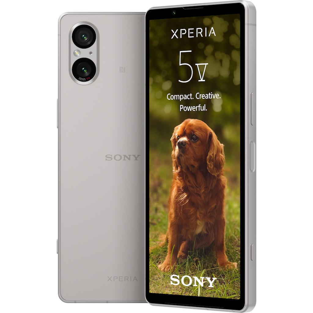 Sony Smartphone »XPERIA 5V«, platin-silber, 15,49 cm/6,1 Zoll, 128 GB Speicherplatz, 12 MP Kamera