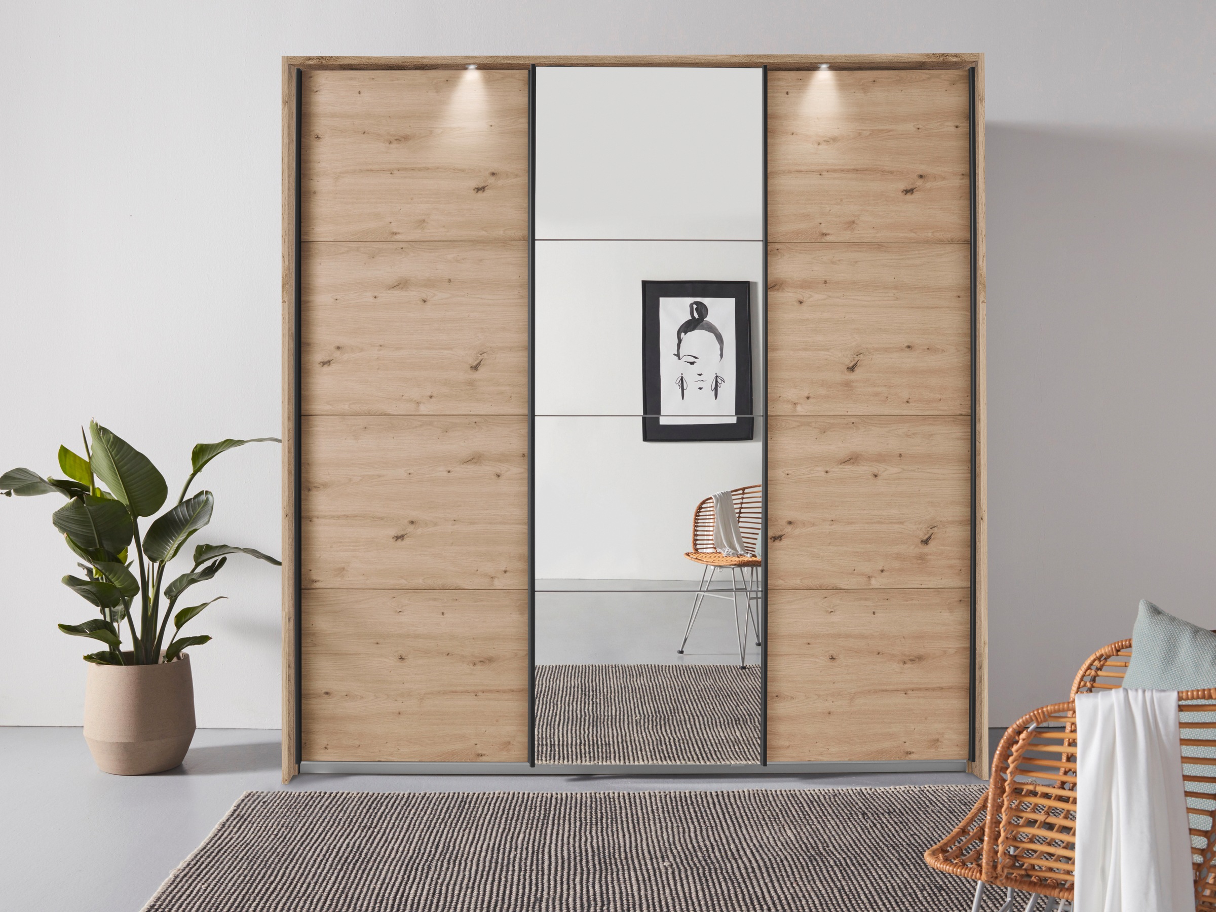 rauch Schwebetürenschrank "Kleiderschrank Schrank Garderobe OTELI inkl. 3 I günstig online kaufen