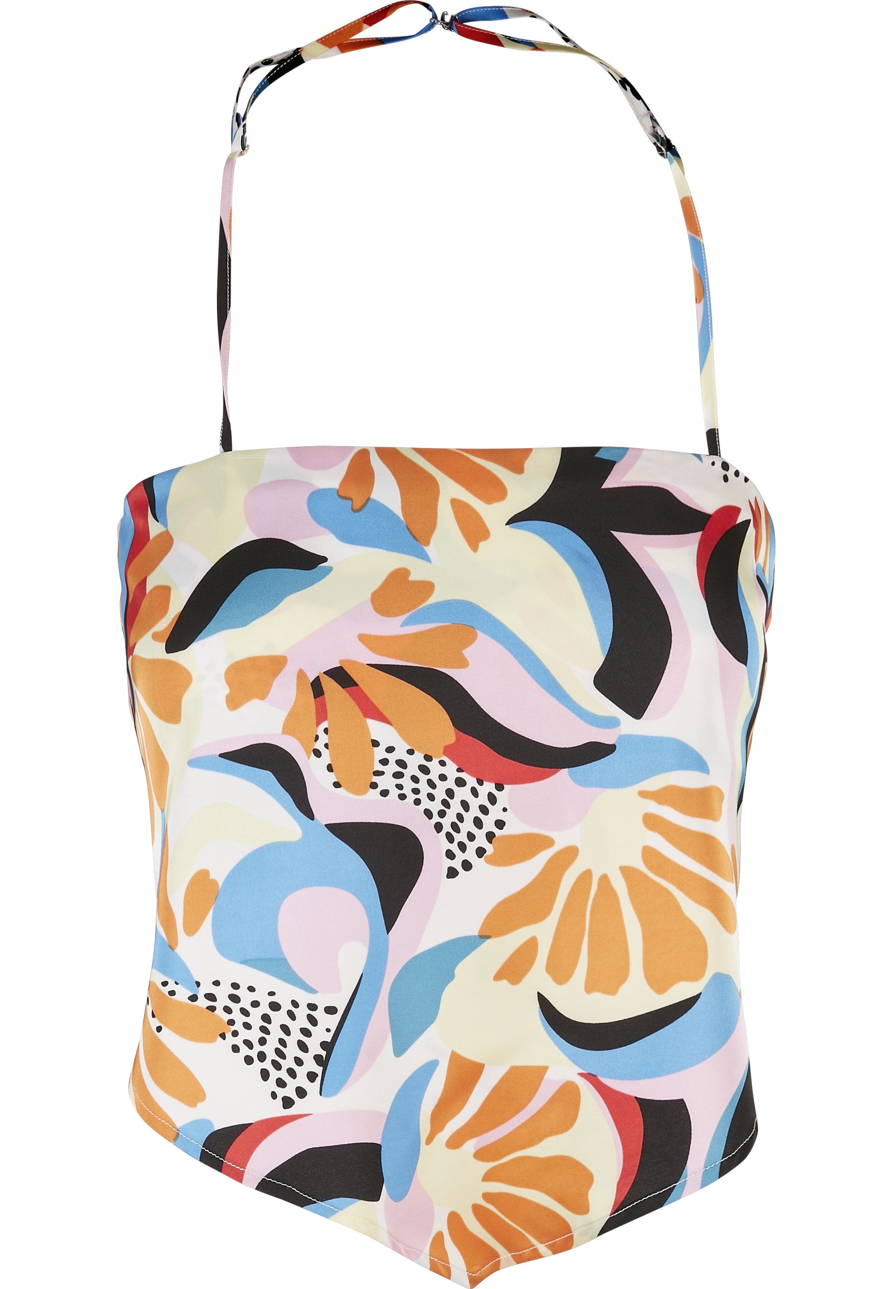 URBAN CLASSICS T-Shirt "Urban Classics Damen Ladies Cropped AOP Satin Trian günstig online kaufen