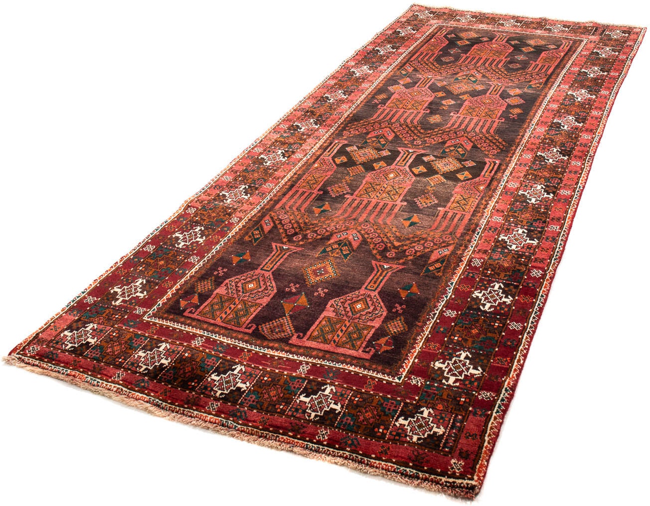 morgenland Orientteppich "Perser - Nomadic - 294 x 118 cm - rot", rechteckig, 10 mm Höhe, Wohnzimmer, Handgeknüpft, Einz