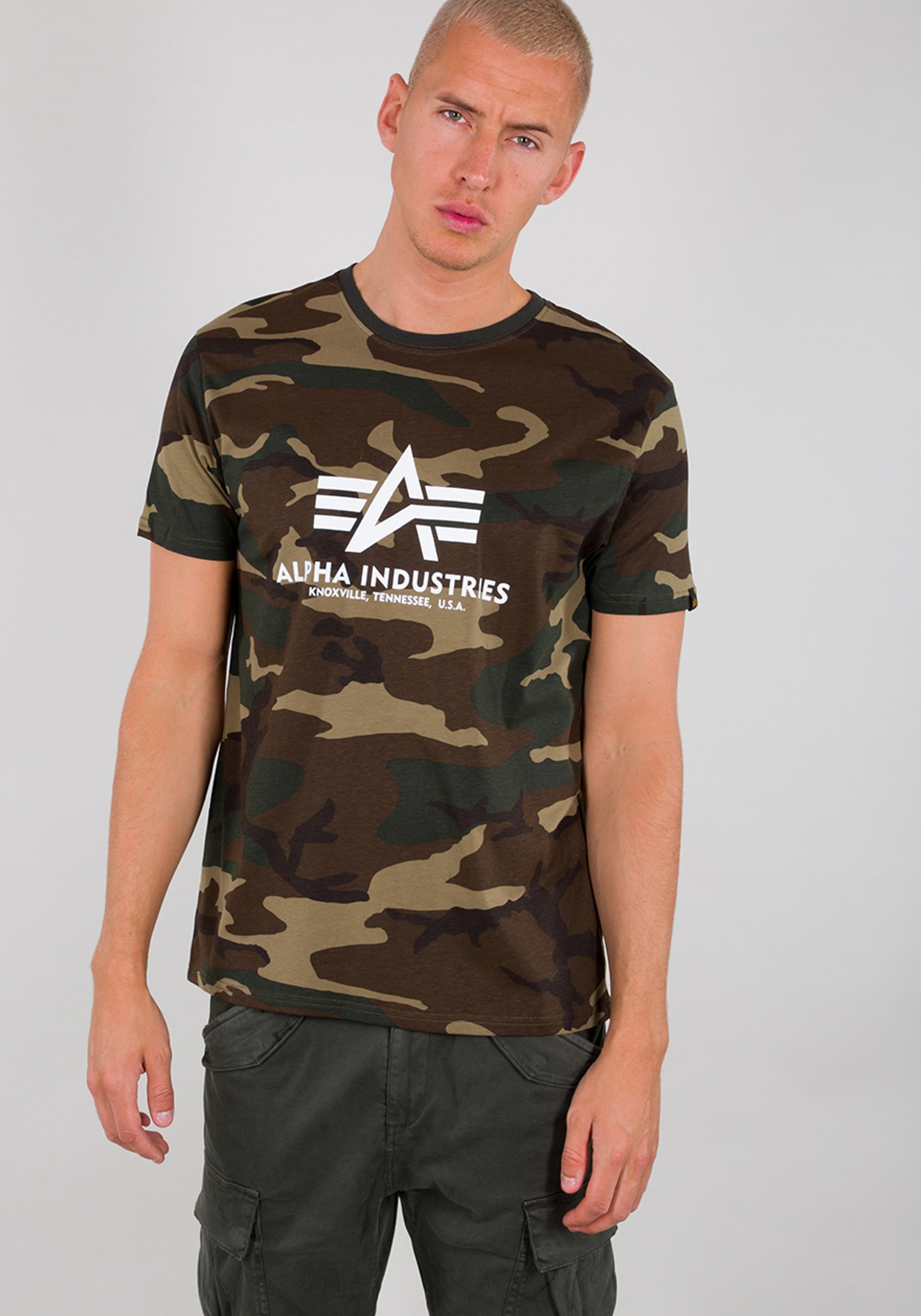 Alpha Industries T-Shirt "Alpha Industries Men - T-Shirts Basic T-Shirt Cam günstig online kaufen