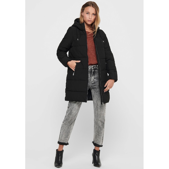 ONLY Steppmantel »ONLDOLLY LONG PUFFER COAT«, mit Kapuze für bestellen |  BAUR