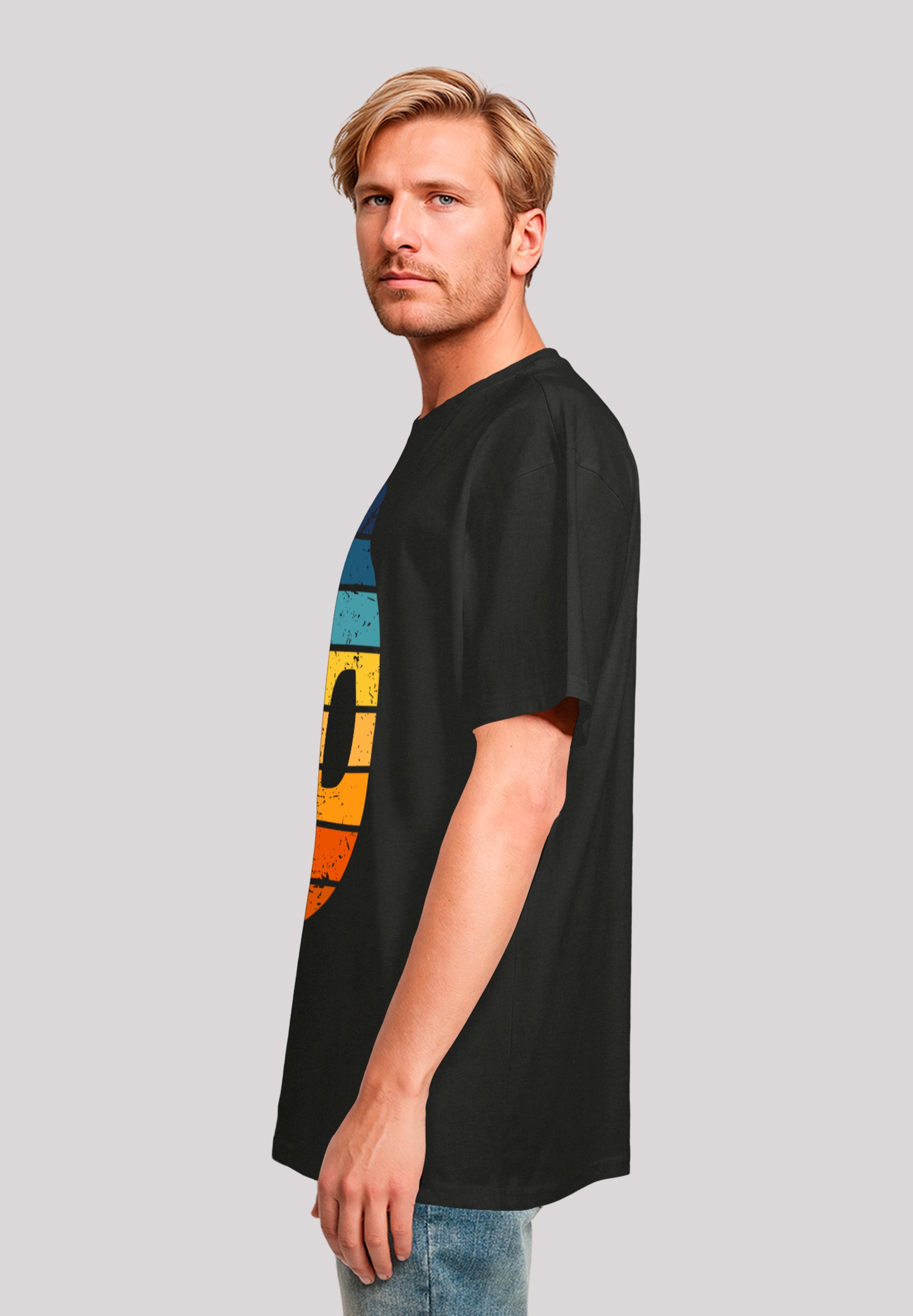 F4NT4STIC T-Shirt »Alien Sonnenuntergang Retro« Premium Qualität