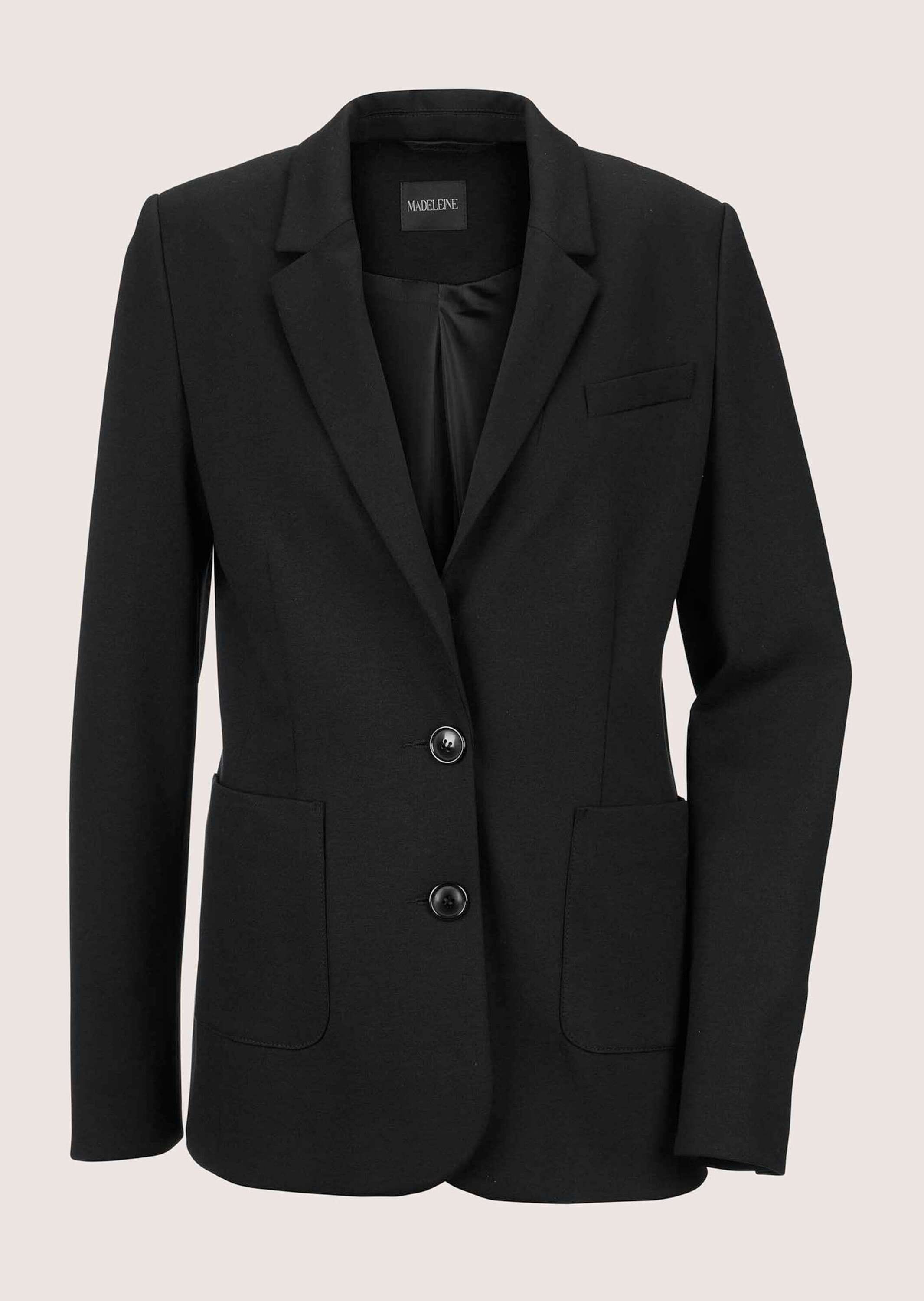 MADELEINE Jackenblazer "Blazer Langer Jersyblazer mit Revers"