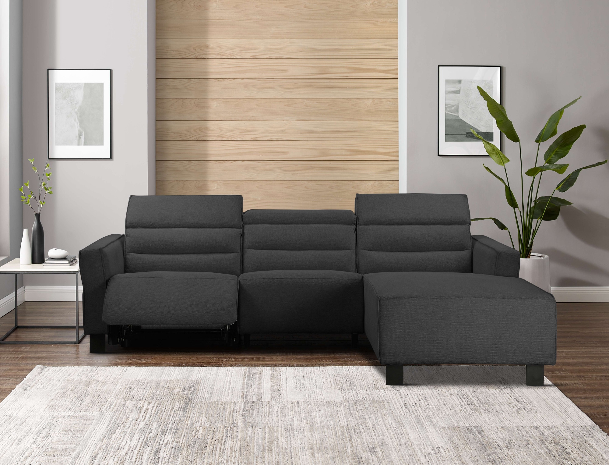 Places of Style Ecksofa »Carpari, L-Form, 263 cm, mit manueller o. elektrischer Relaxfunktion«, und USB/ Kopfteilverstellg