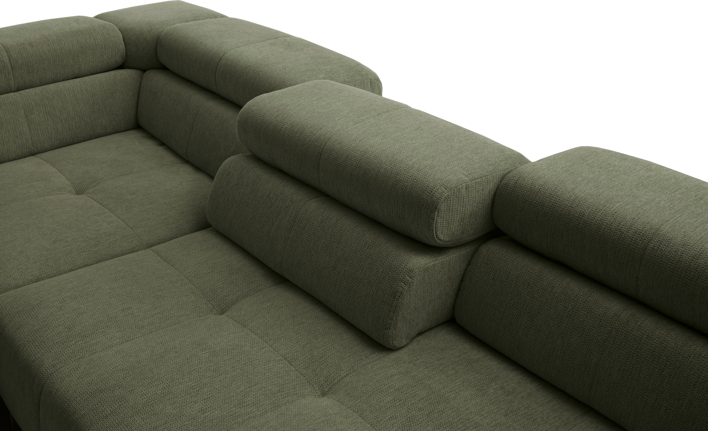 Home affaire Ecksofa »Claya Move, L-Form, Kopf- & Rückenverstellung, Breite 282 cm« Moderne Steppung, weicher Polsteraufbau & saugroboterfreundliche Höhe