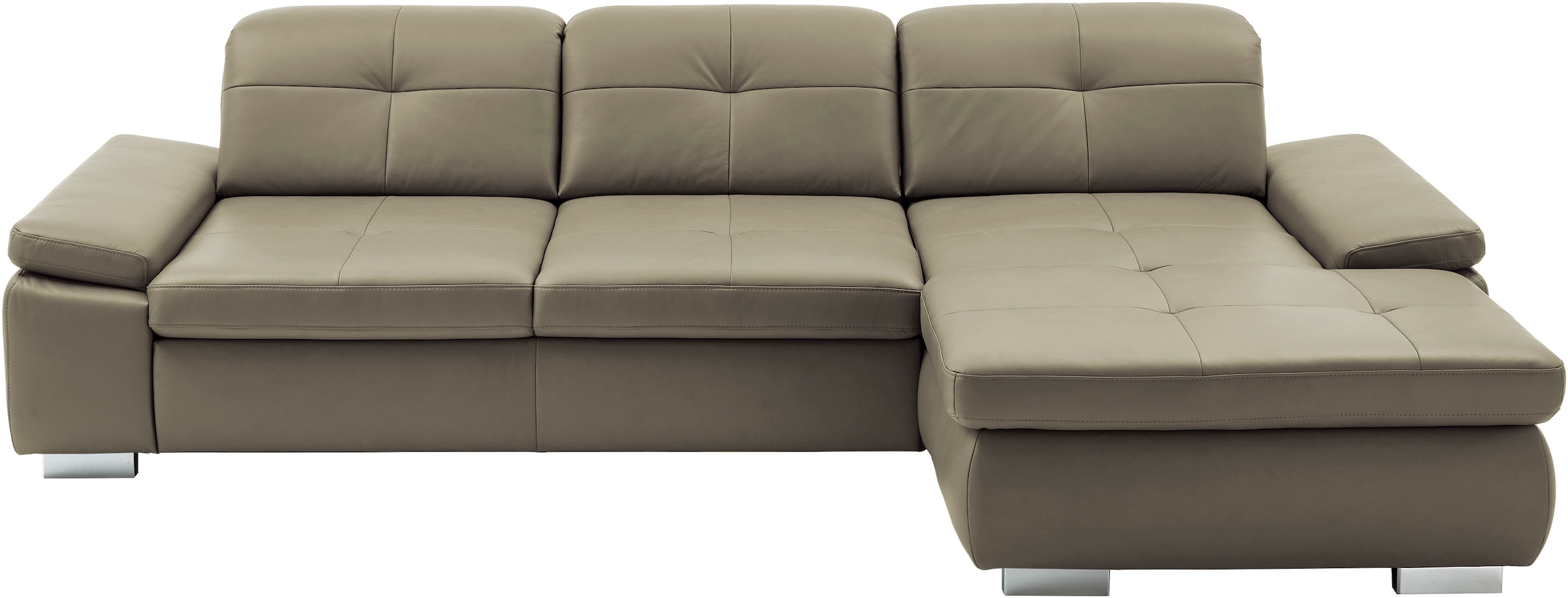 Die PlanBar Ecksofa "PN-IN16012 L-Form, Breite 309 cm" inkl. Sitztiefenverstellung, optional mit Kopfteilverstellung