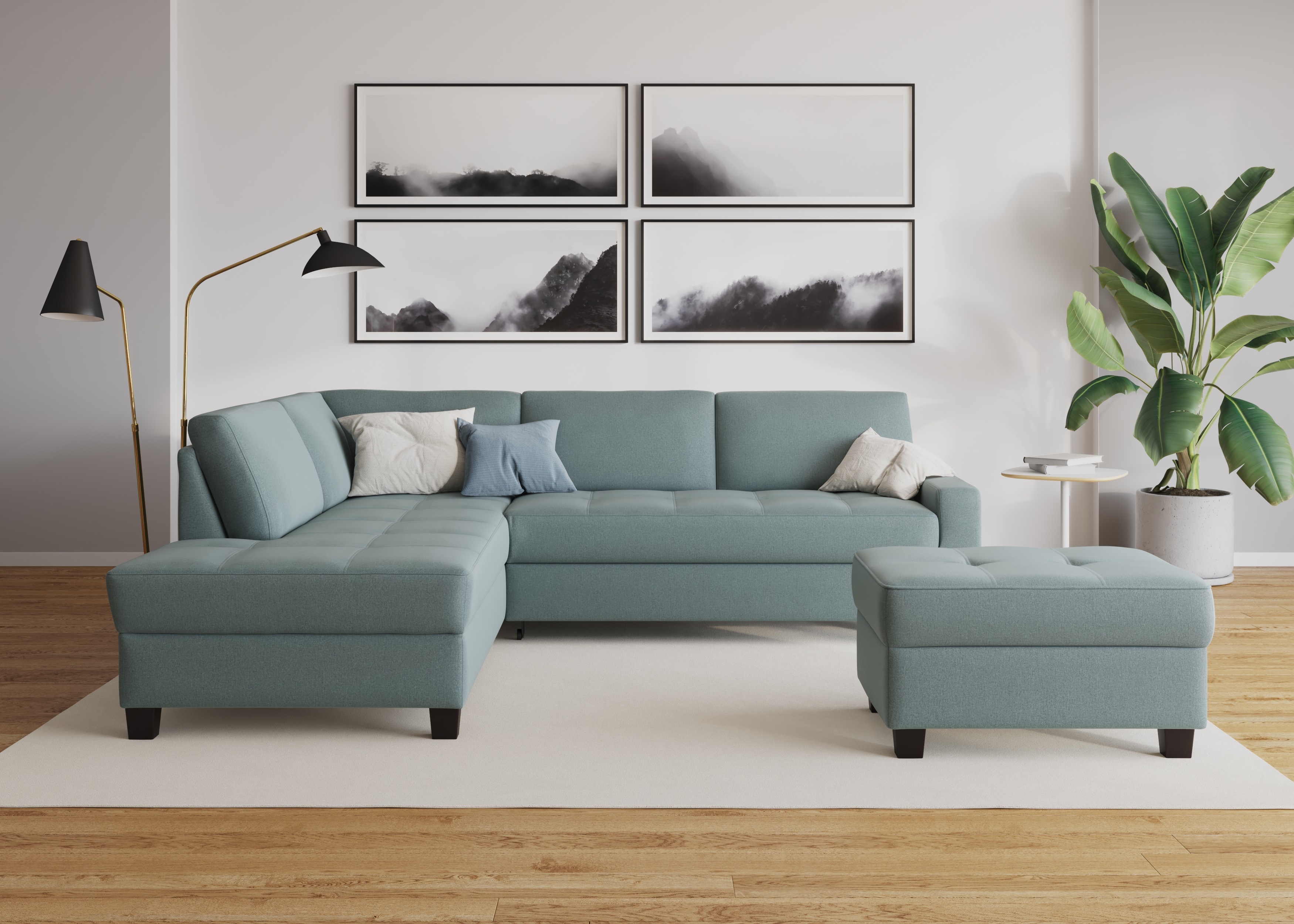 Thumbnail - DOMO collection Ecksofa "Florentina zeitlos und elegant, Sitznähte als Designelement, L-Form", wahlweise mit Bettfunktio...