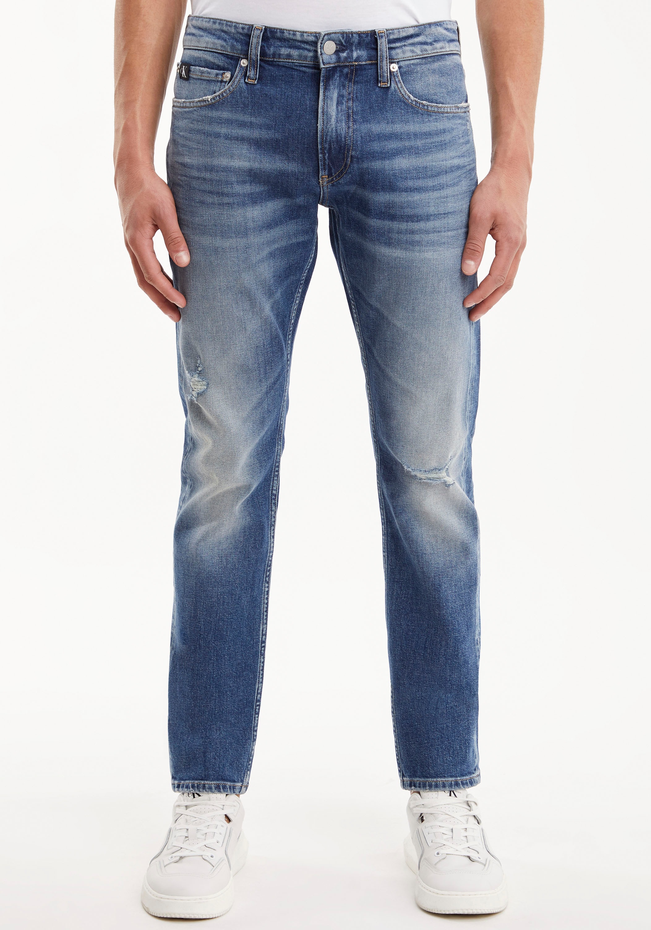 Calvin Klein Jeans Slim-fit-Jeans »SLIM«, mit Calvin Klein Leder-Badge kaufen