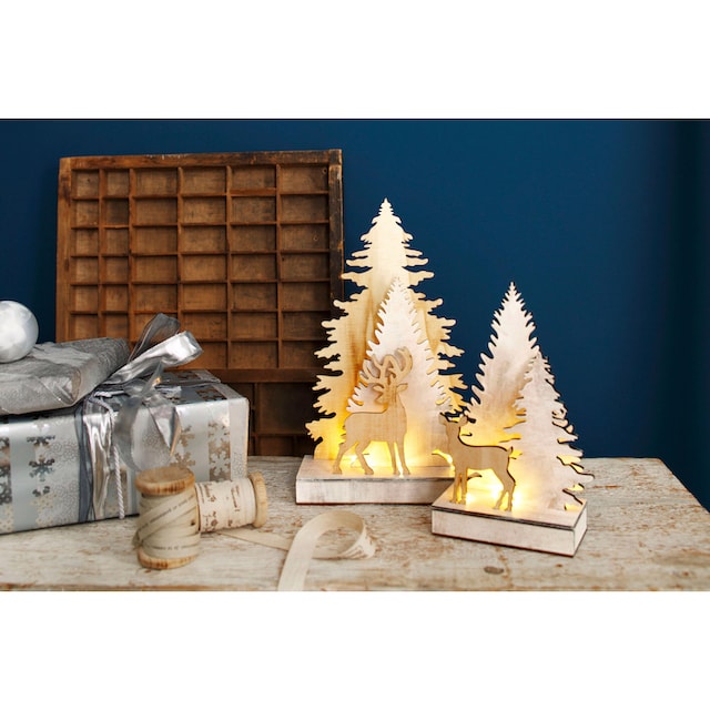 CHRISTMAS GOODS by Inge LED Baum »Reh und Hirsch, Weihnachtsdeko«,  batteriebetrieben, Weihnachtsdeko bestellen | BAUR