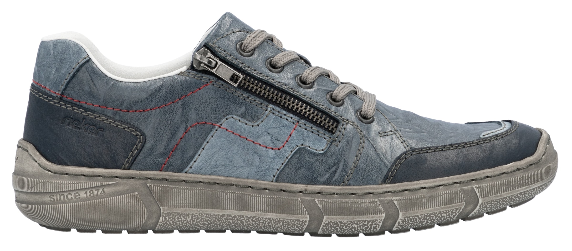 Rieker Sneaker, Schnürschuh, Halbschuh, Freizeitschuh mit Reißverschluss