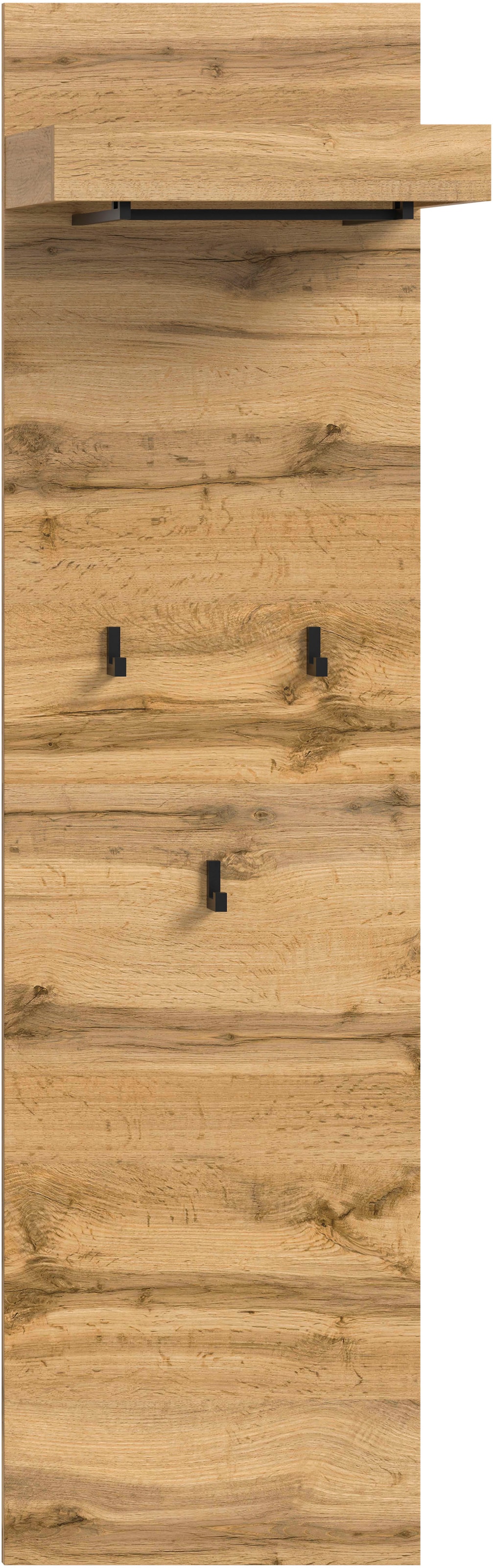 OTTO home Garderobenpaneel »MAMBO II, Höhe 150cm, 1 Kleiderstange & Hutablage, 3 Haken« individuell mit weiteren Artikeln der Serie MAMBO kombinierbar, 1 Stk. tlg. Paneel, Garderobe, Flur, Diele, Hakenleiste, Flurgarderobe