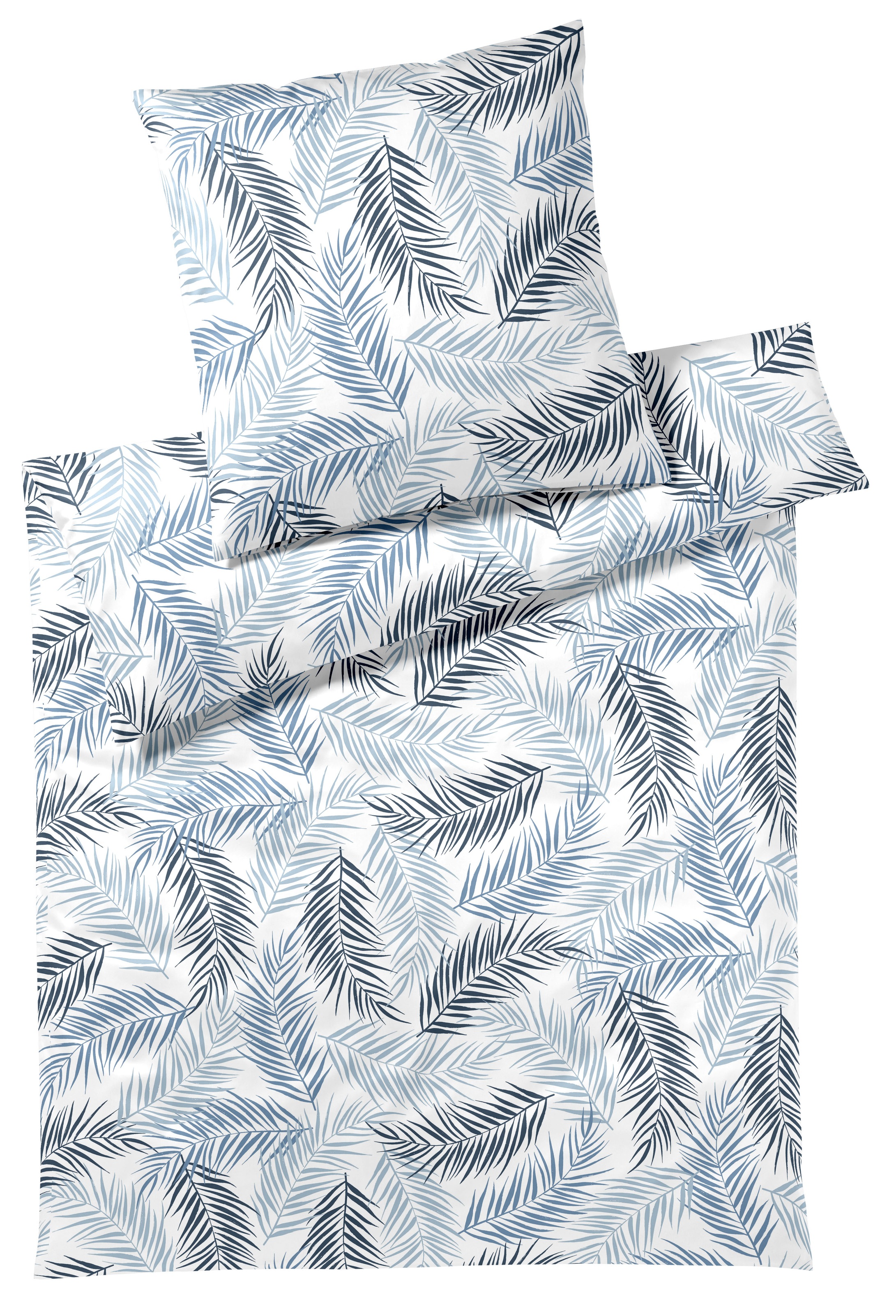 Elegante Bettwäsche "Palm" 2 Stk. tlg. angenehmes Hautgefühl günstig online kaufen