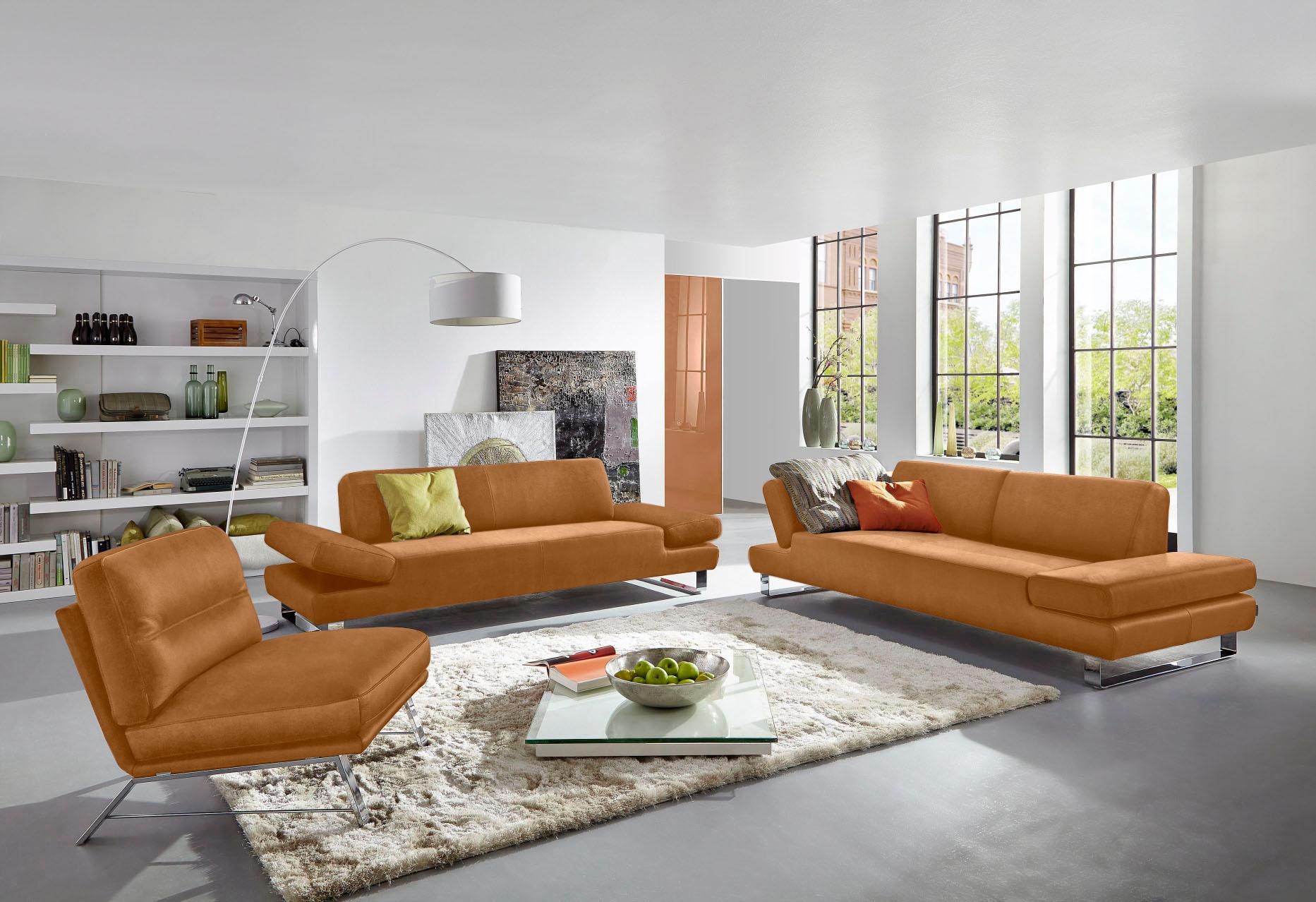 W.SCHILLIG 3-Sitzer »taboo Designsofa mit hohem Sitzkomfort«, mit Übertiefe, inklusive Armlehnenverstellung