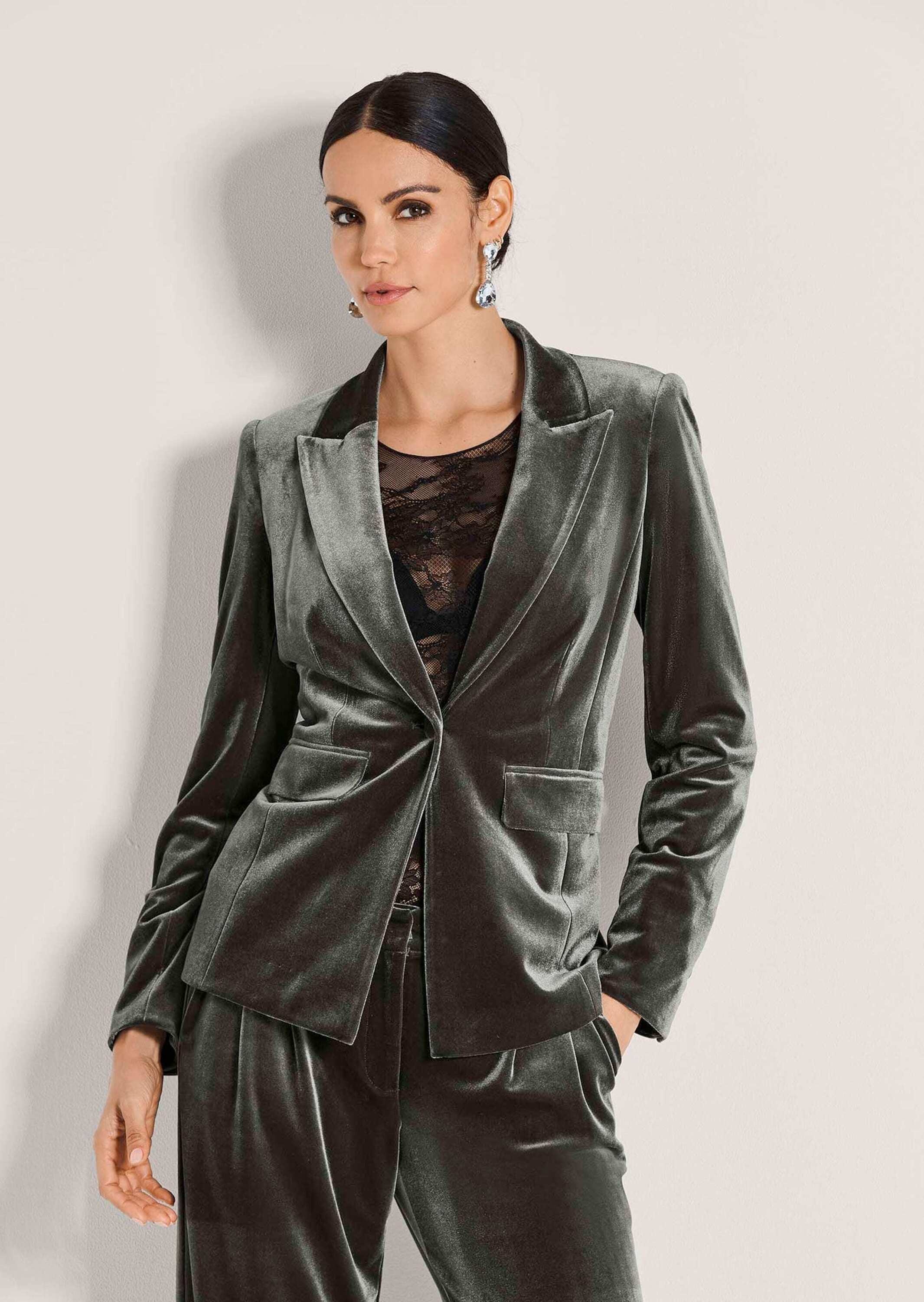MADELEINE Jackenblazer »Samtblazer Eleganter Samtblazer mit breitem Revers«