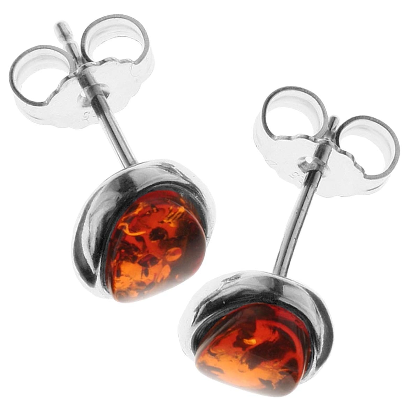 OSTSEE-SCHMUCK Paar Ohrstecker »- Classic 8 x 6 mm - Silber 925/000 - Bernstein«