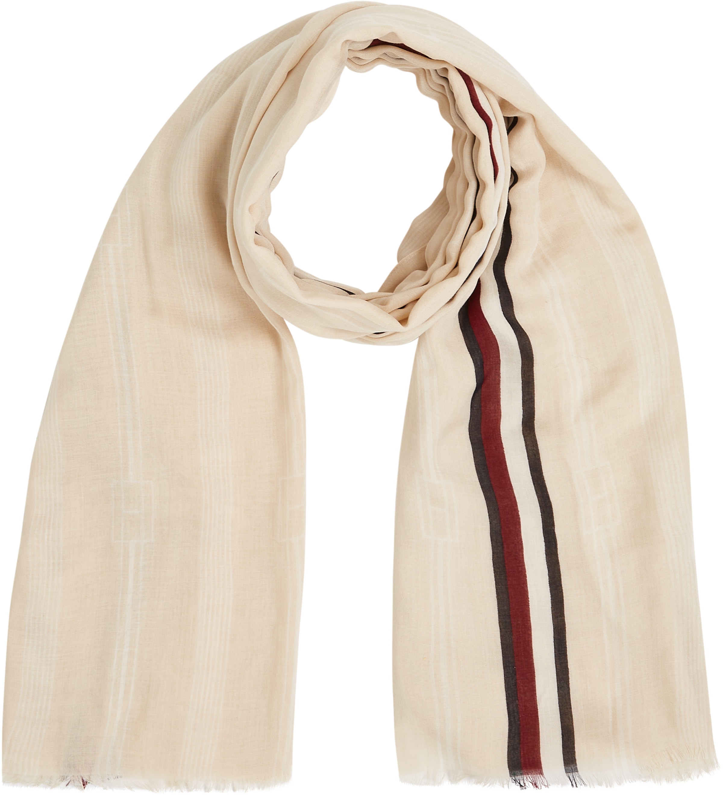 Tommy Hilfiger Schal "ESSENTIAL FLAG SCARF", transparente Struktur, leicht günstig online kaufen