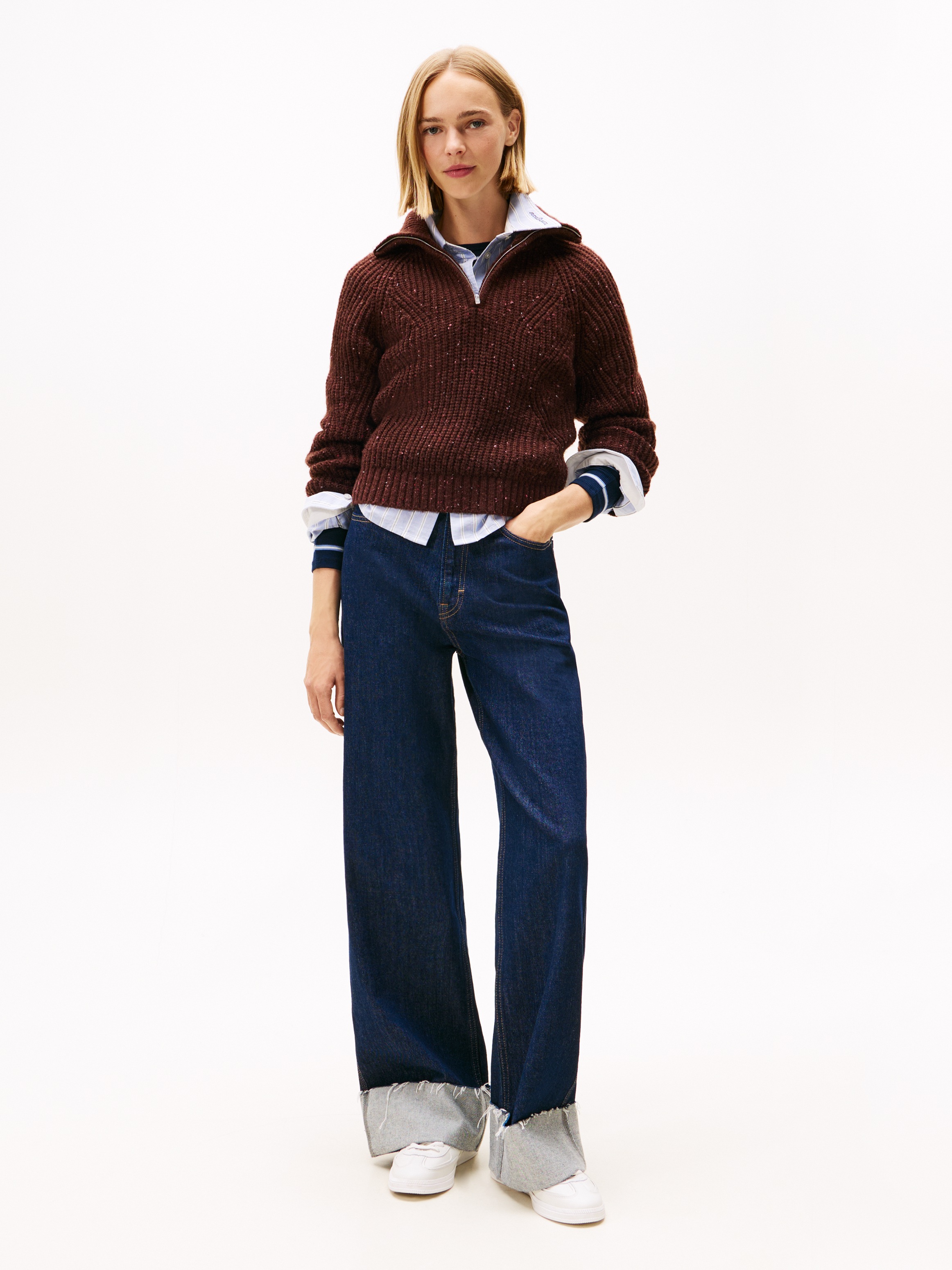 Thumbnail - Tommy Jeans Troyer "TJW NEP 1/4 ZIP SWEATER"