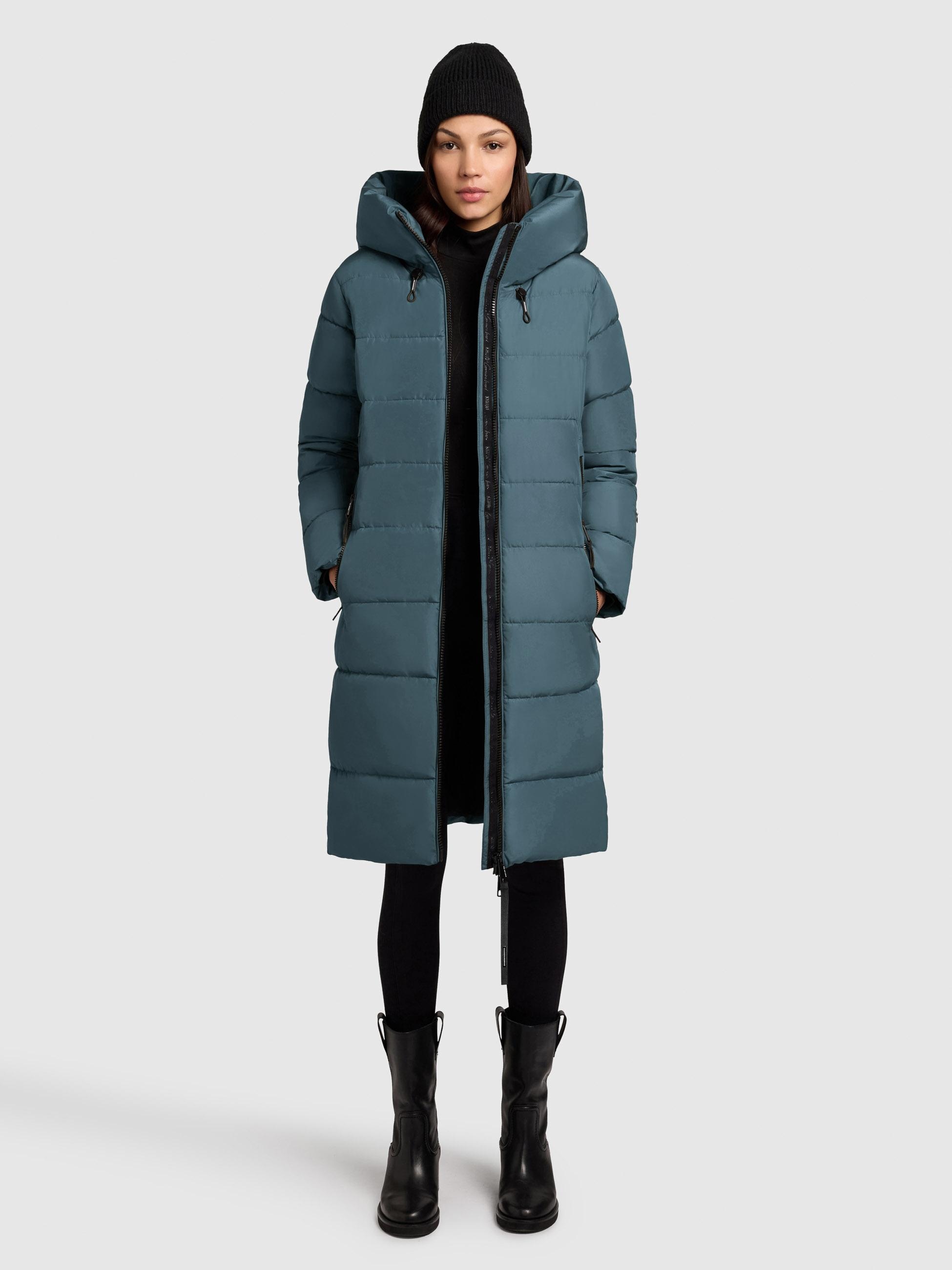 khujo Steppmantel »Jilias5-YM«, warmer Damen Wintermantel mit Kapuze und großen Taschen