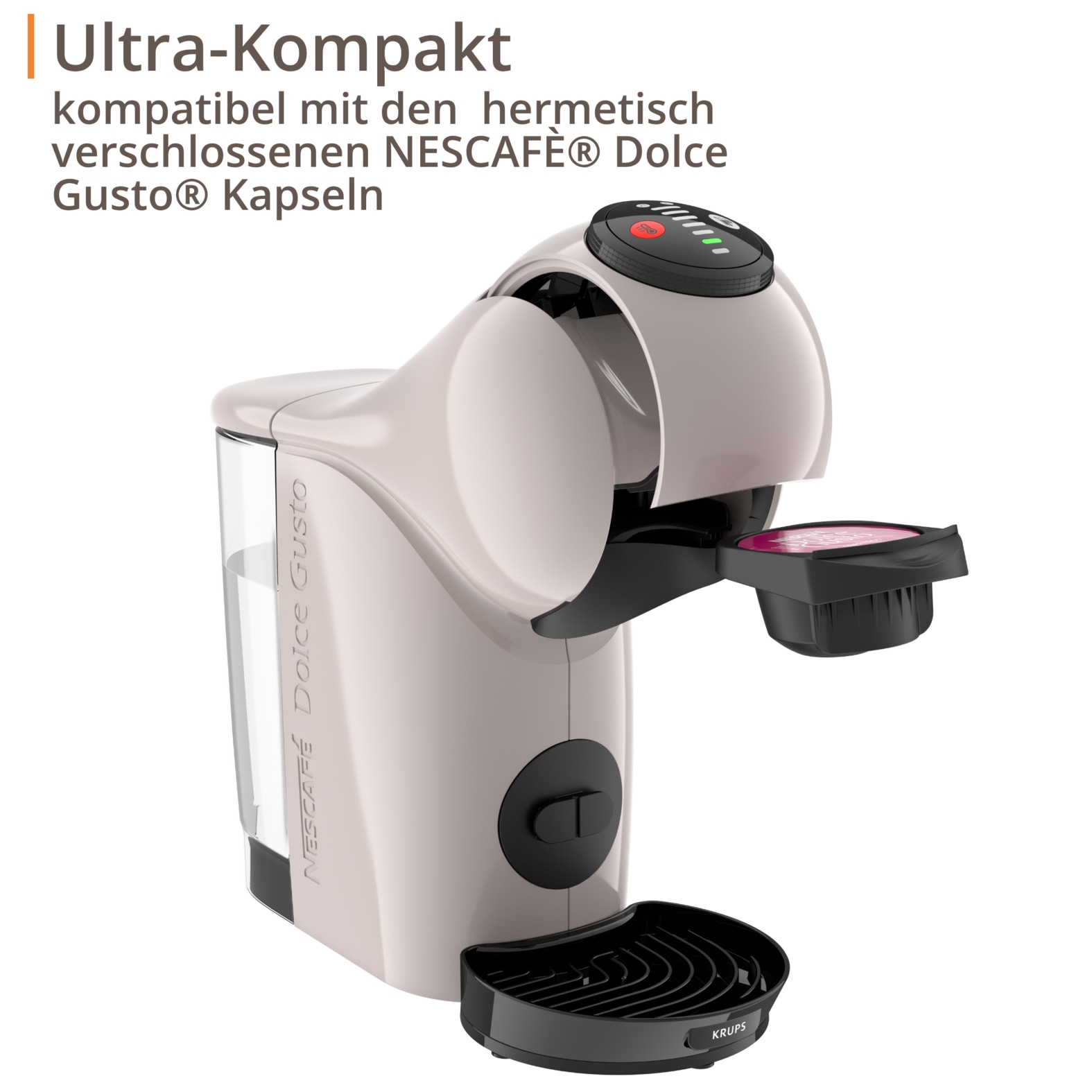NESCAFÉ® Dolce Gusto® Kapselmaschine »KP243A Genio S« Multigetränke-Kapselmaschine, kompakt, Hochdruck, LED-Kontrollrädchen