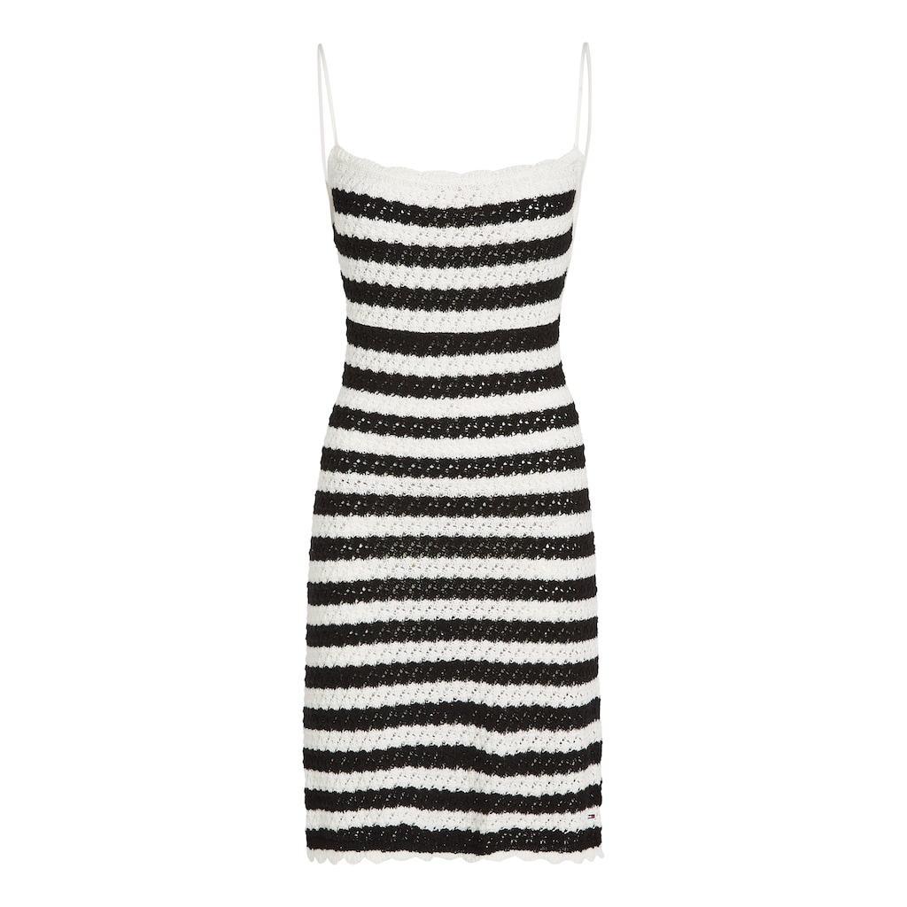 Tommy Jeans Spaghettikleid »TJW CROCHET STRIPE DRESS«