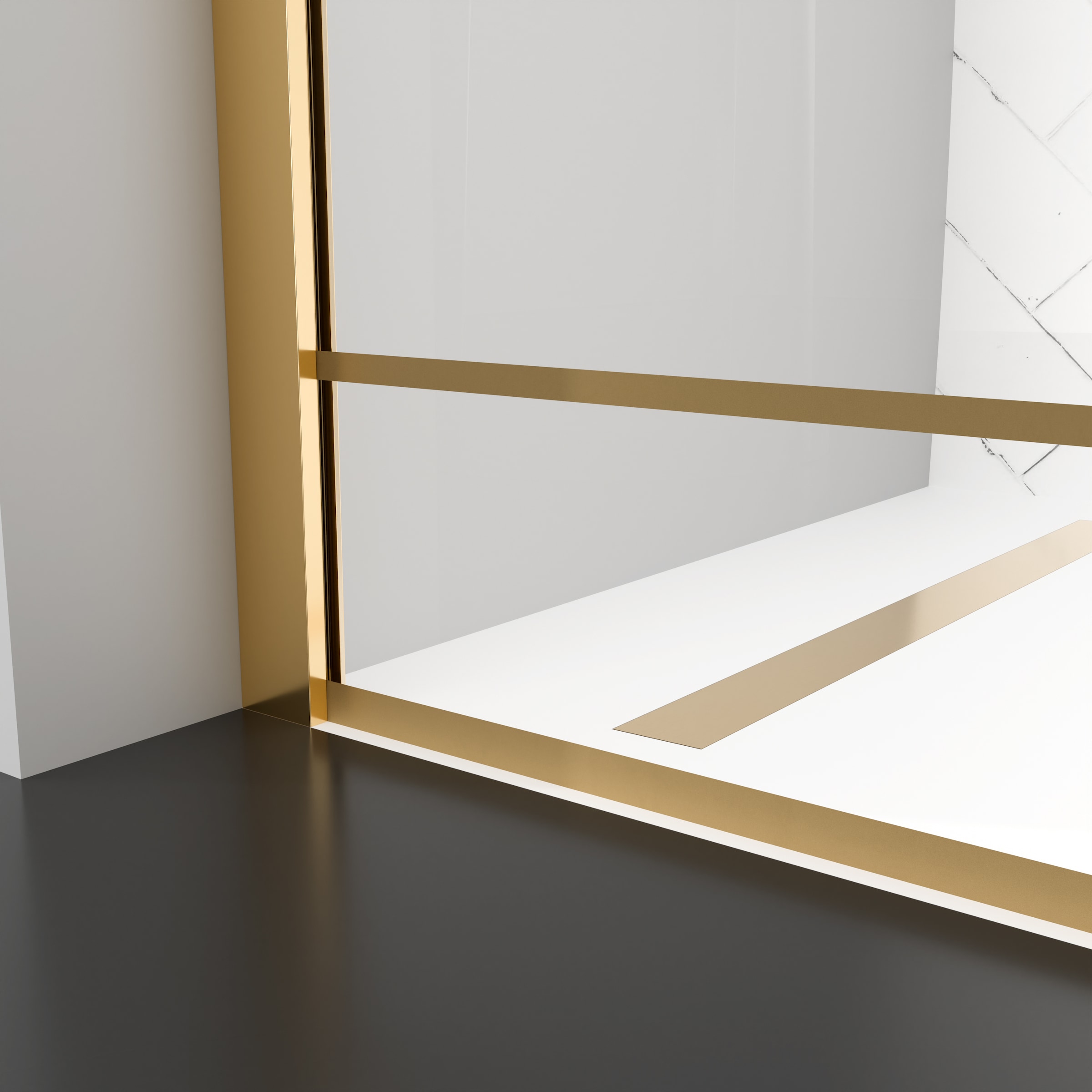 Marwell Walk-in-Dusche »Gallery«, mit goldenen Siebdruck