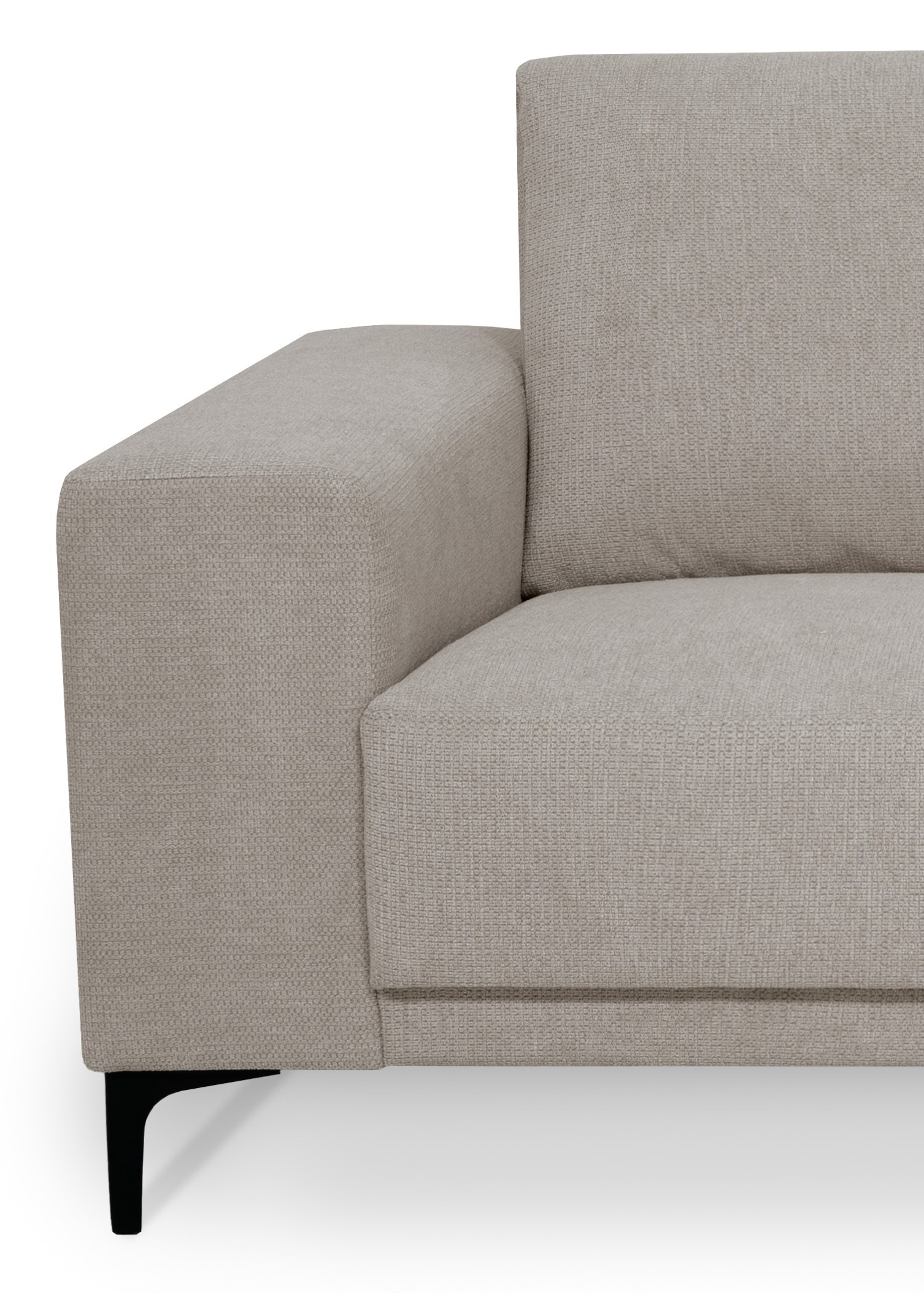 Places of Style Ecksofa »Xander, L-Form,«, Breite 280 cm, Soft-Touch Chenille, schwarze Metallfüßen
