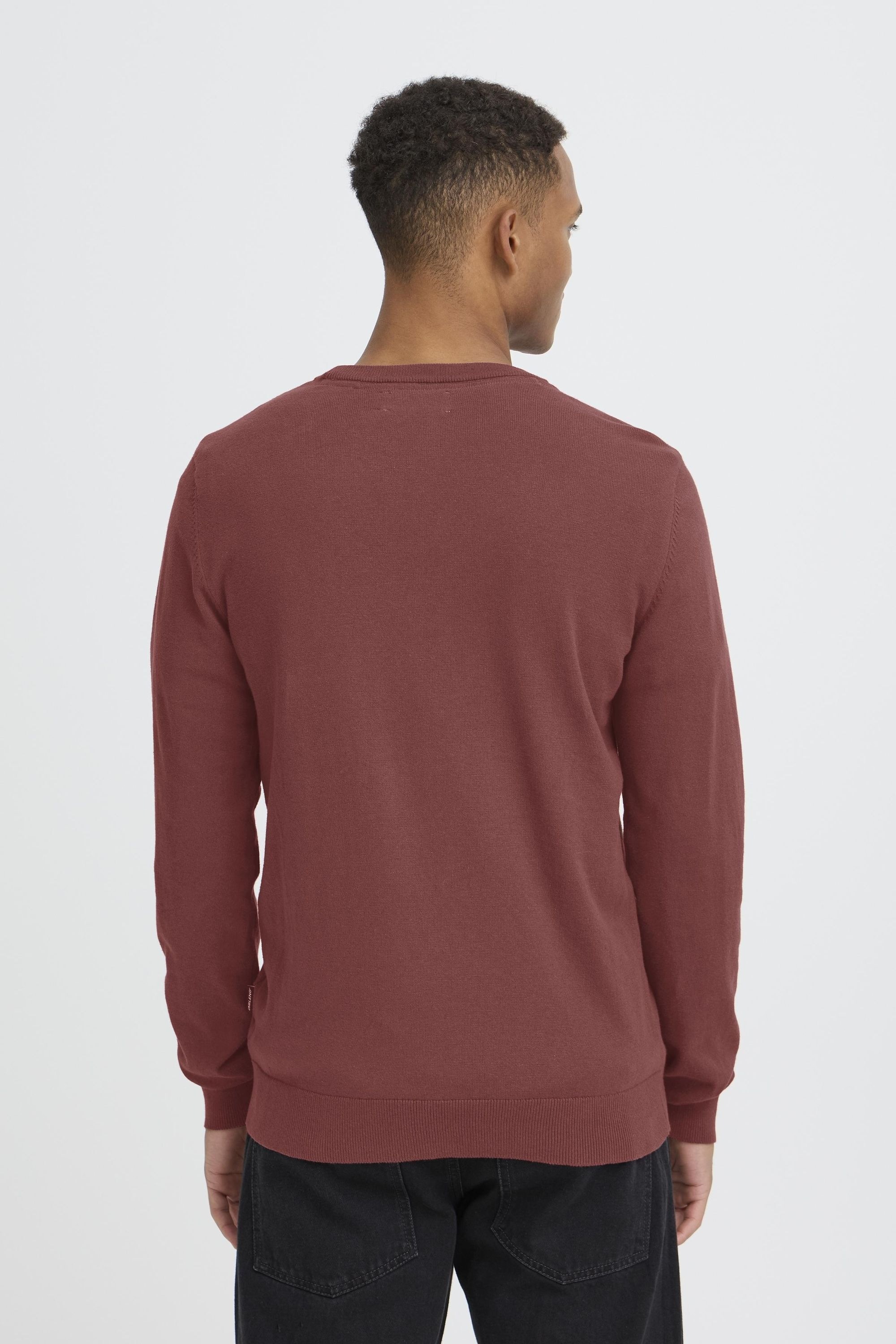 Strickpullover BLEND "BHBryan", Herren, Gr. M, hot chocolate, Feinstrick, 70% Baumwolle, 30% Nylon, unifarben, Basic, normal normal, Rundhals, Pullover Strickpullover, Stilvoller Basic Strickpullover 6