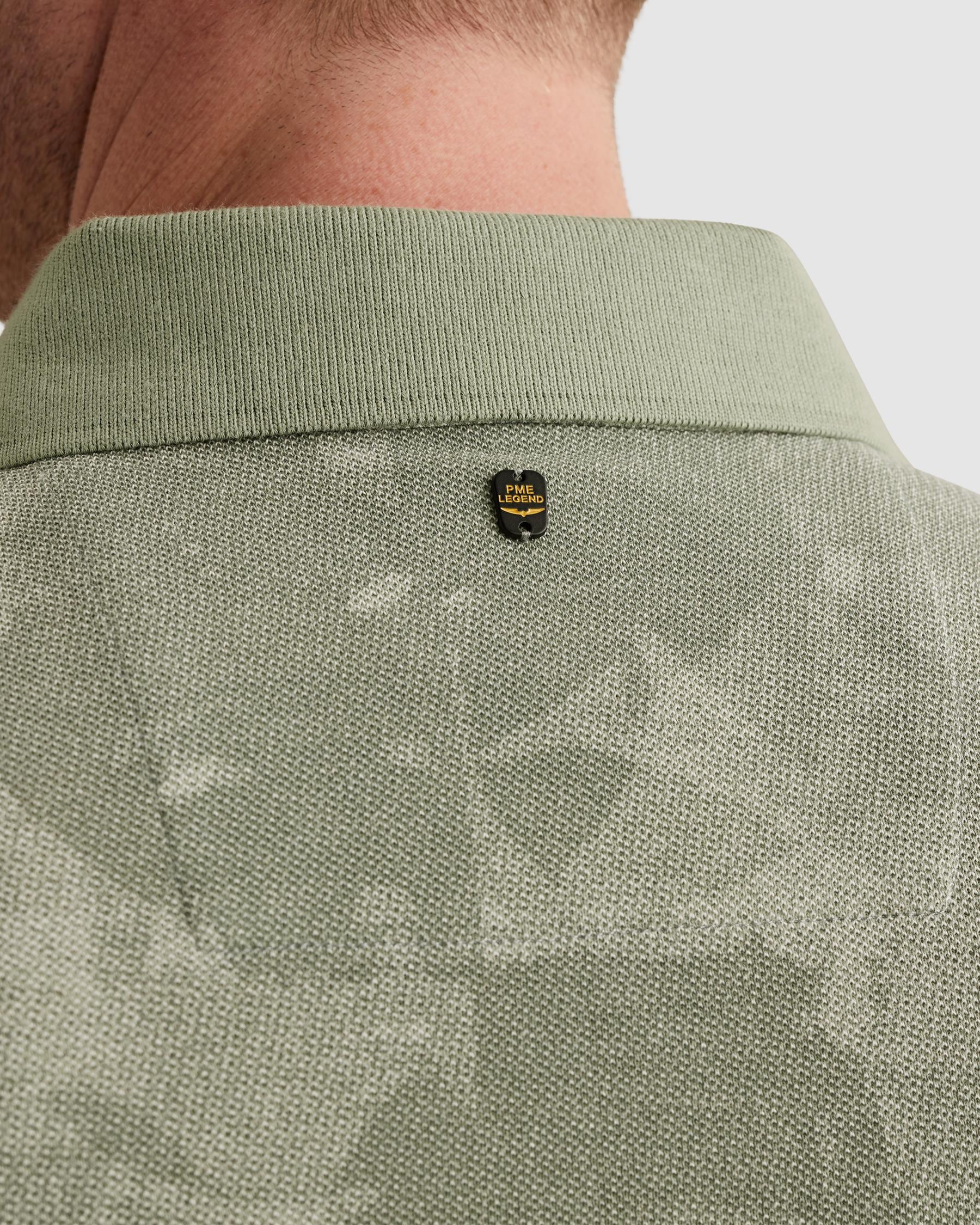 PME LEGEND Poloshirt »Short sleeve polo printed two tone pique« mit Logo Stickerei