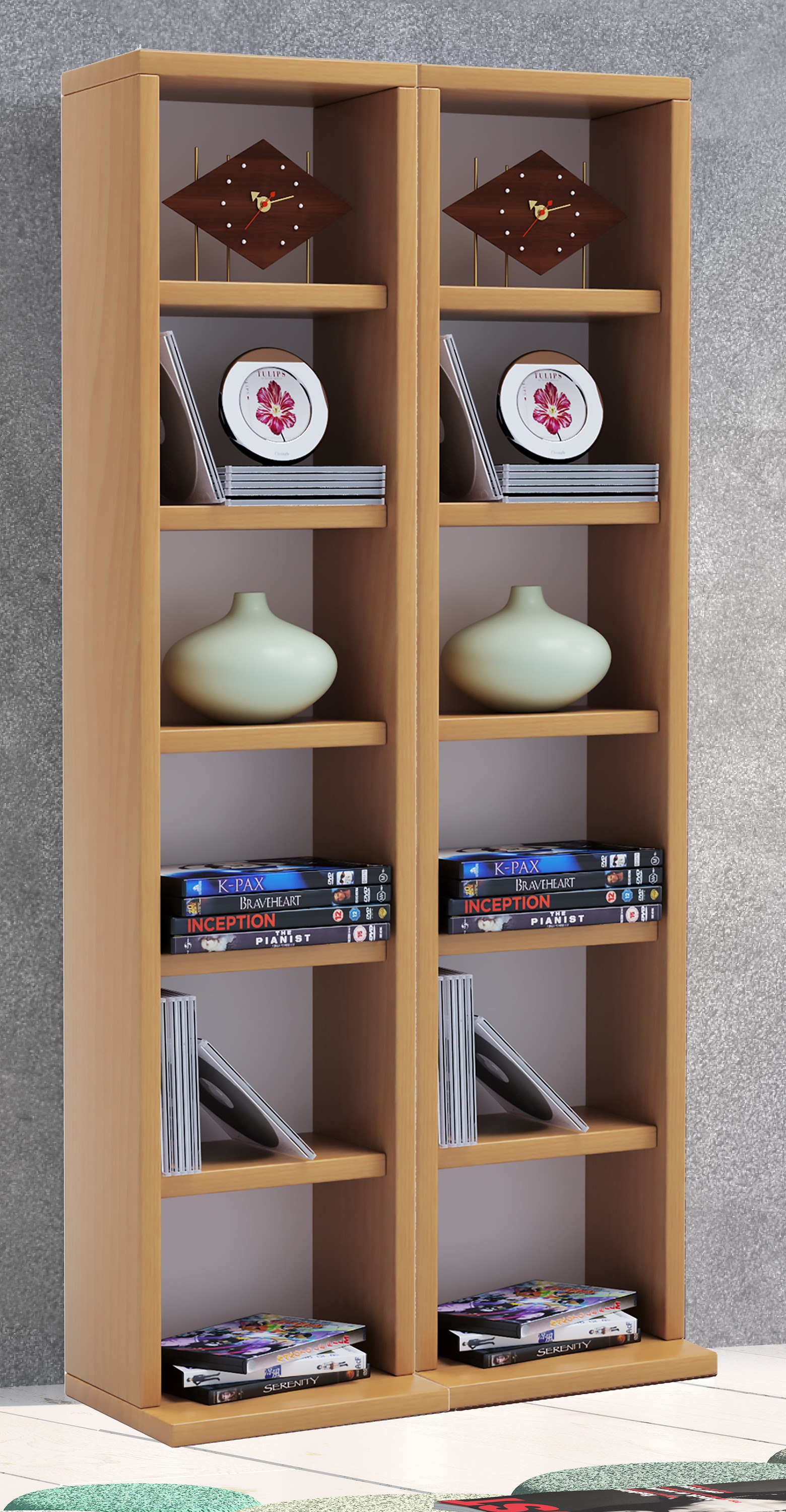 VCM Media-Regal »Holz CD DVD Stand Regal Schrank Ständer Milano« 1 Stk. tlg.