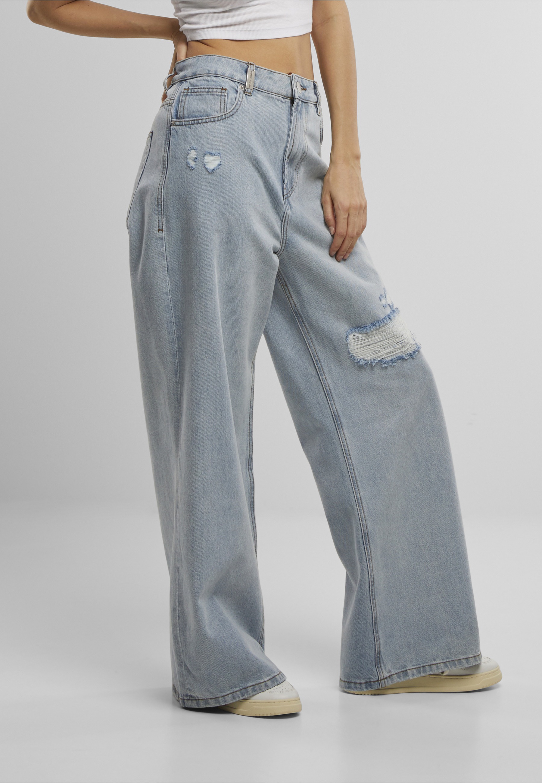 2Y Studios Diala Wide Baggy Jeans Lightblue 29 6