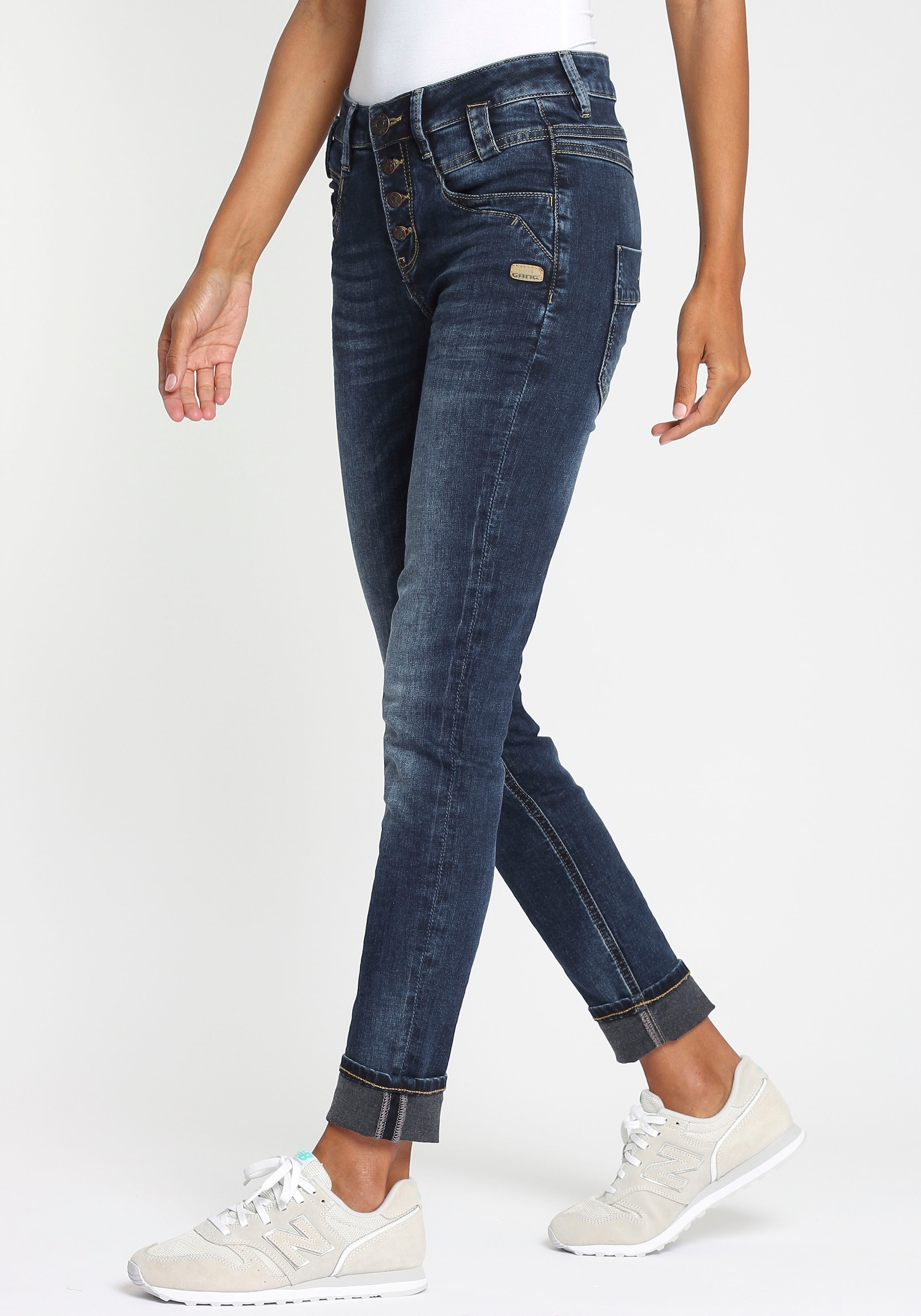 GANG Slim-fit-Jeans »94CARLI«, mit offener Knopfleiste