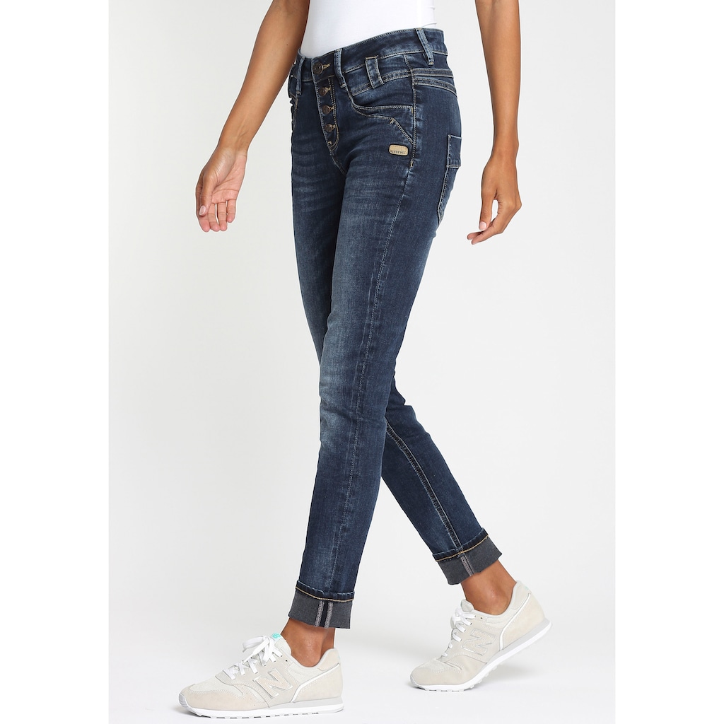 GANG Slim-fit-Jeans »94CARLI«, mit offener Knopfleiste