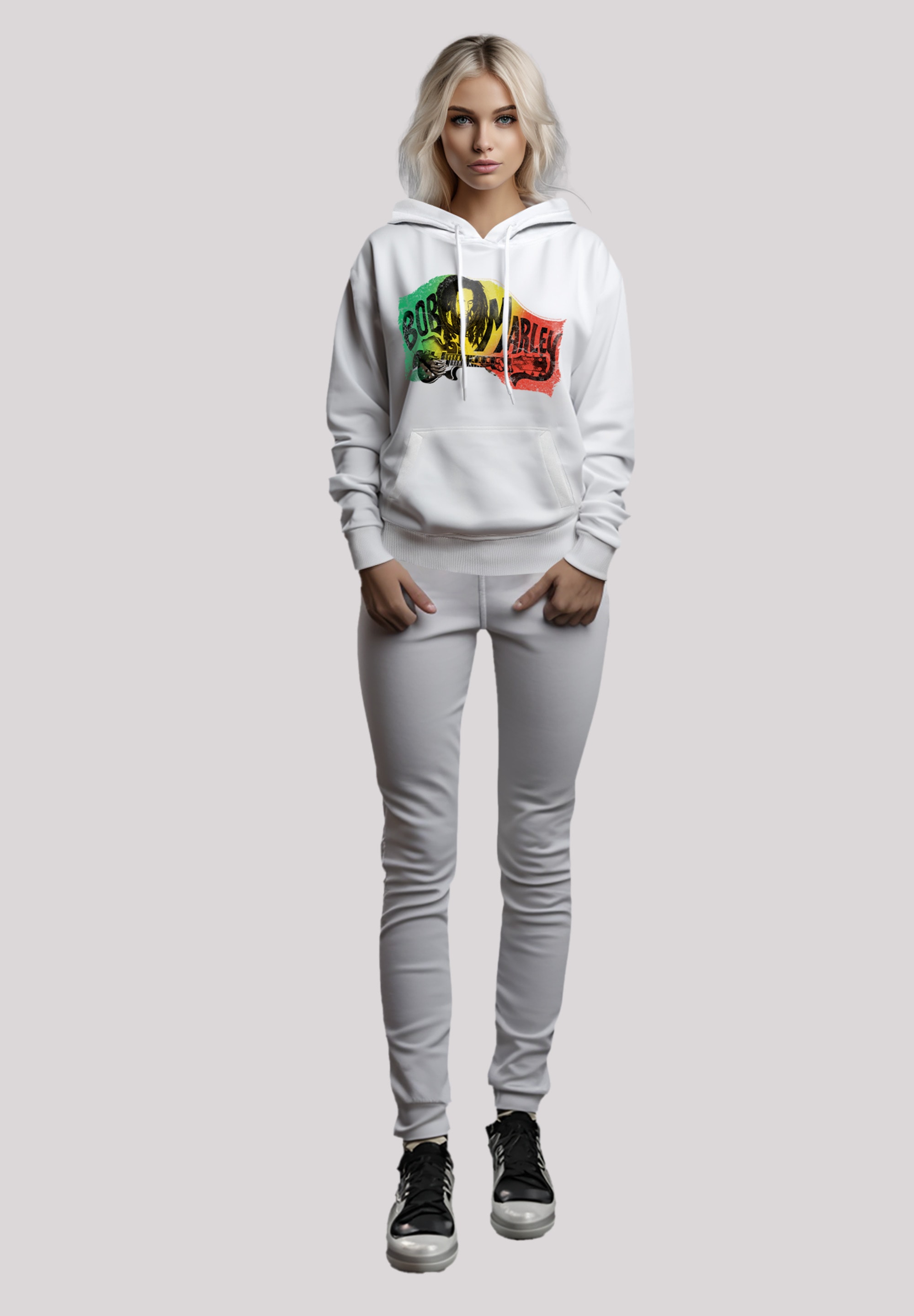 F4NT4STIC Kapuzenpullover »Bob Marley Chords Reggae Music«, Premium Qualität, Musik, By Rock Off