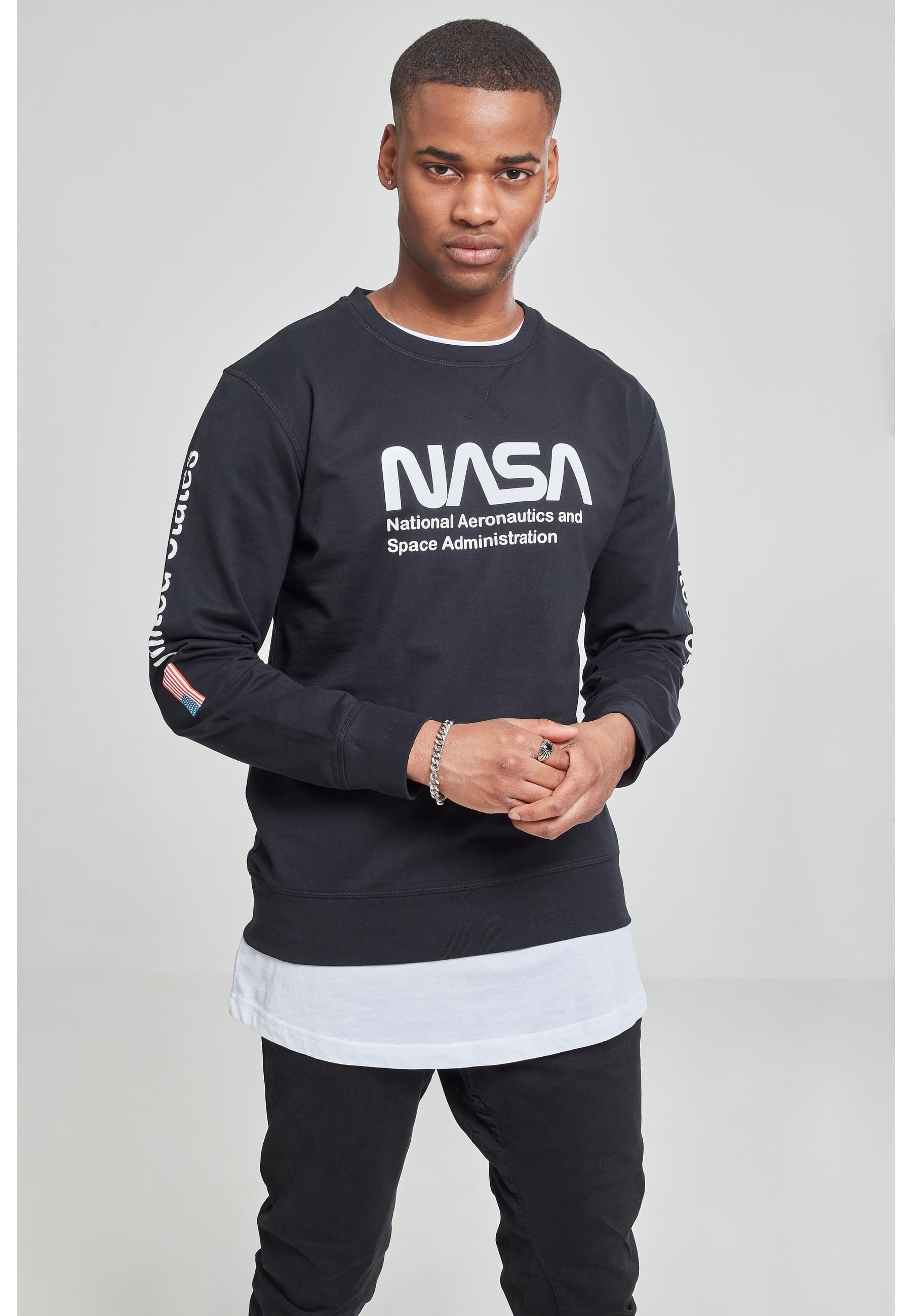 MisterTee Rundhalspullover »MisterTee Herren NASA US Crewneck«, (1 tlg.)