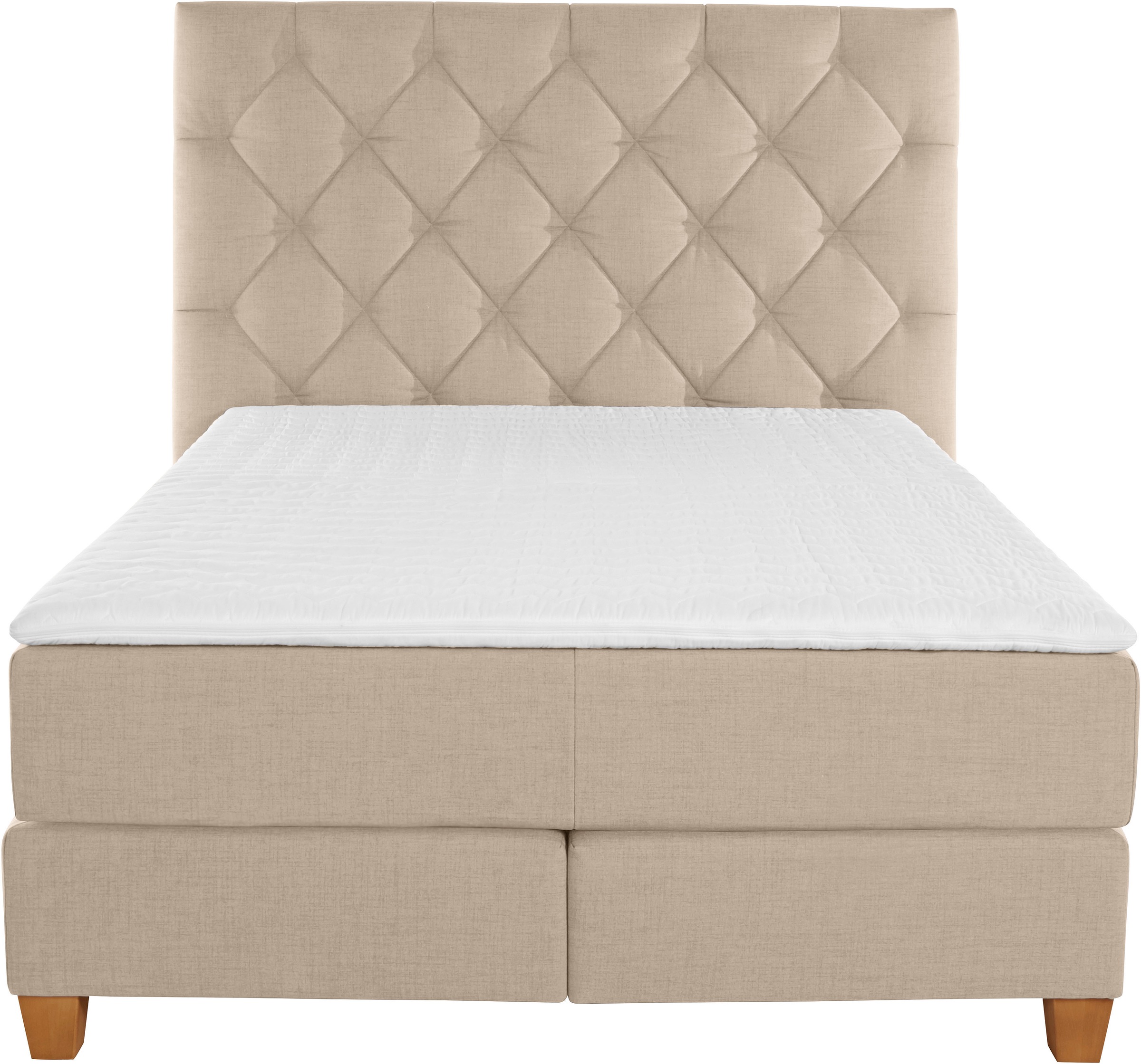 Home affaire Boxspringbett »Harmones hoch« in 3 Breiten, Härtegrad auch im Mix mit je 1 Matratze in H2 und H3