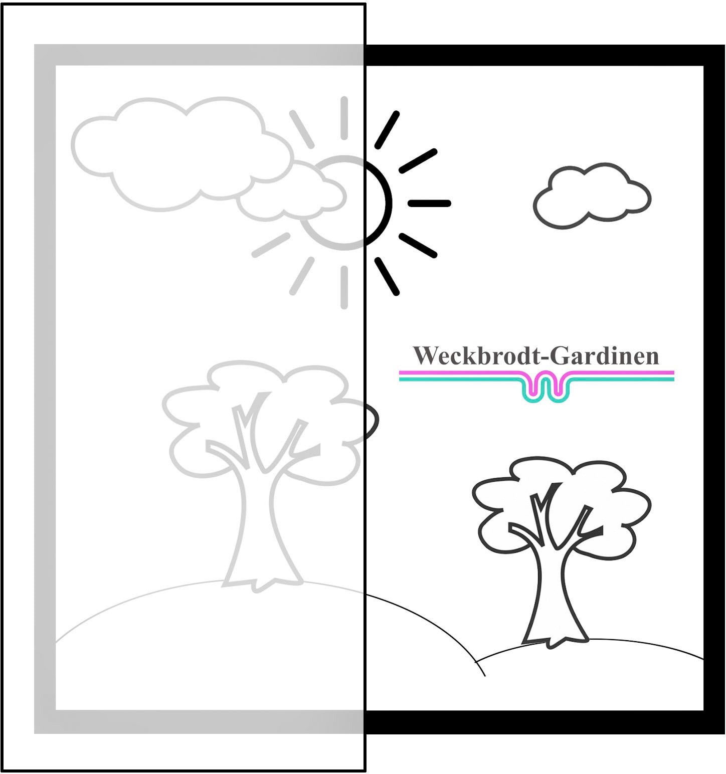 Weckbrodt Gardine »Weimar«, (1 St.), C-Bogenstore, floraler Sockel / Bordüre, gebogt