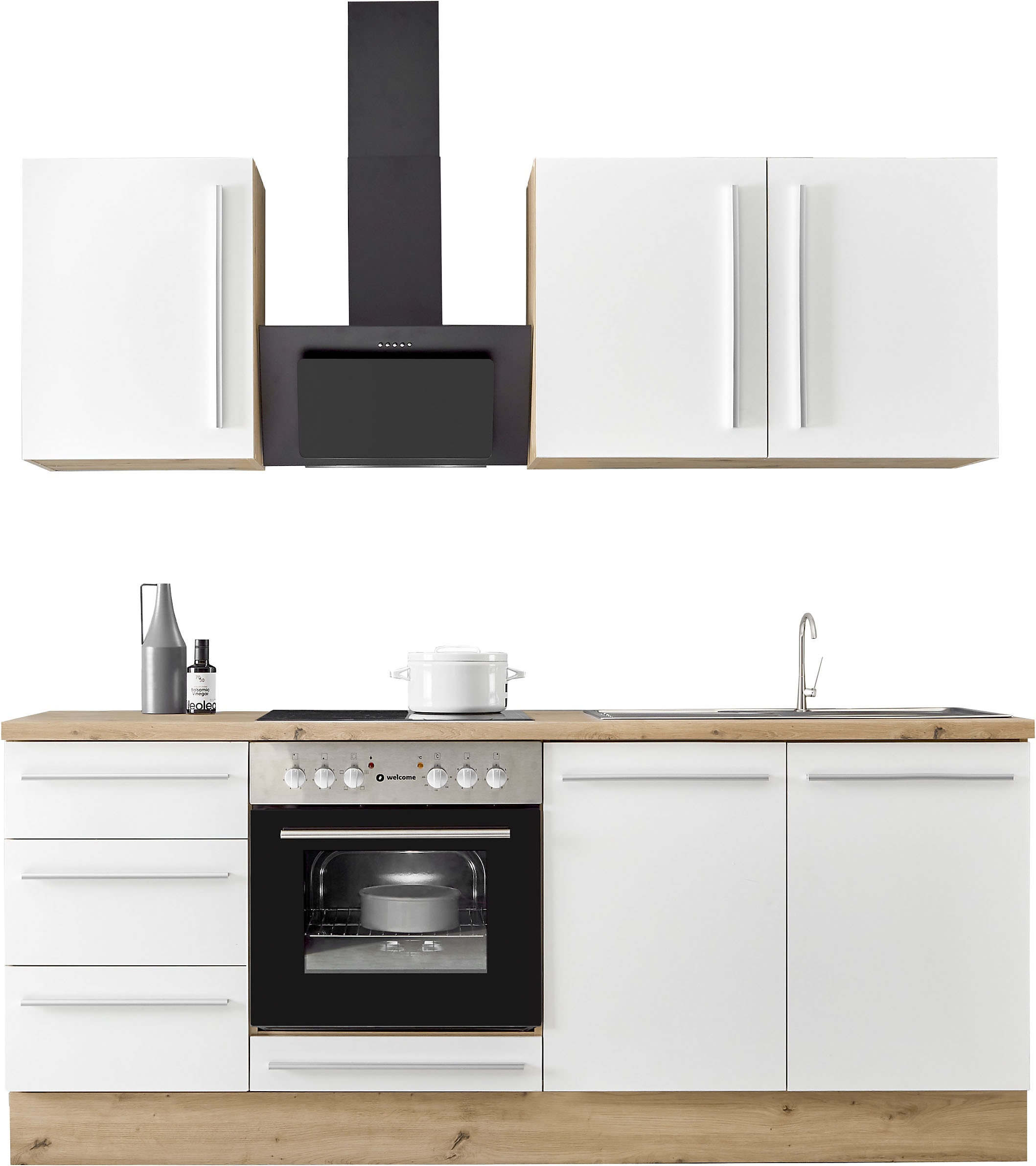 KOCHSTATION Küchenzeile "KS-Florida mit 38mm starker Arbeitsplatte" Breite günstig online kaufen