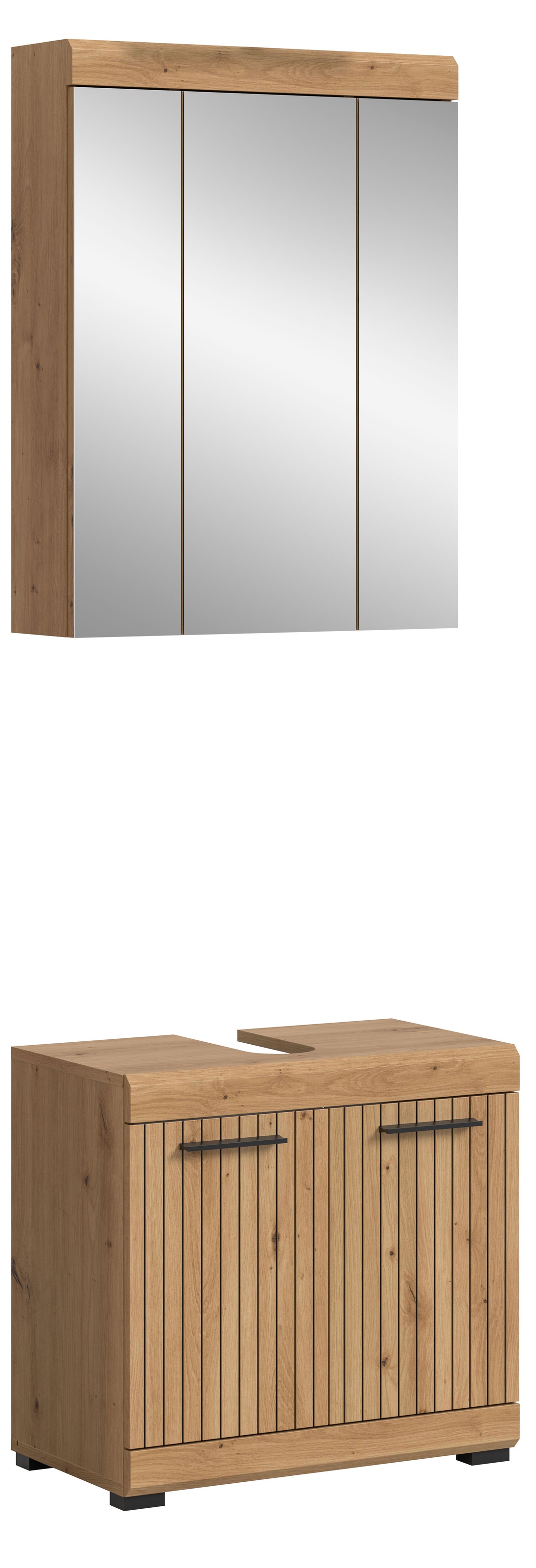 welltime Badmöbel-Set "SIENA, 2 tlg., bestehend aus: Waschbeckenunterschrank, Spiegelschrank" Set, TOPSELLER, 2 Stk. tlg.