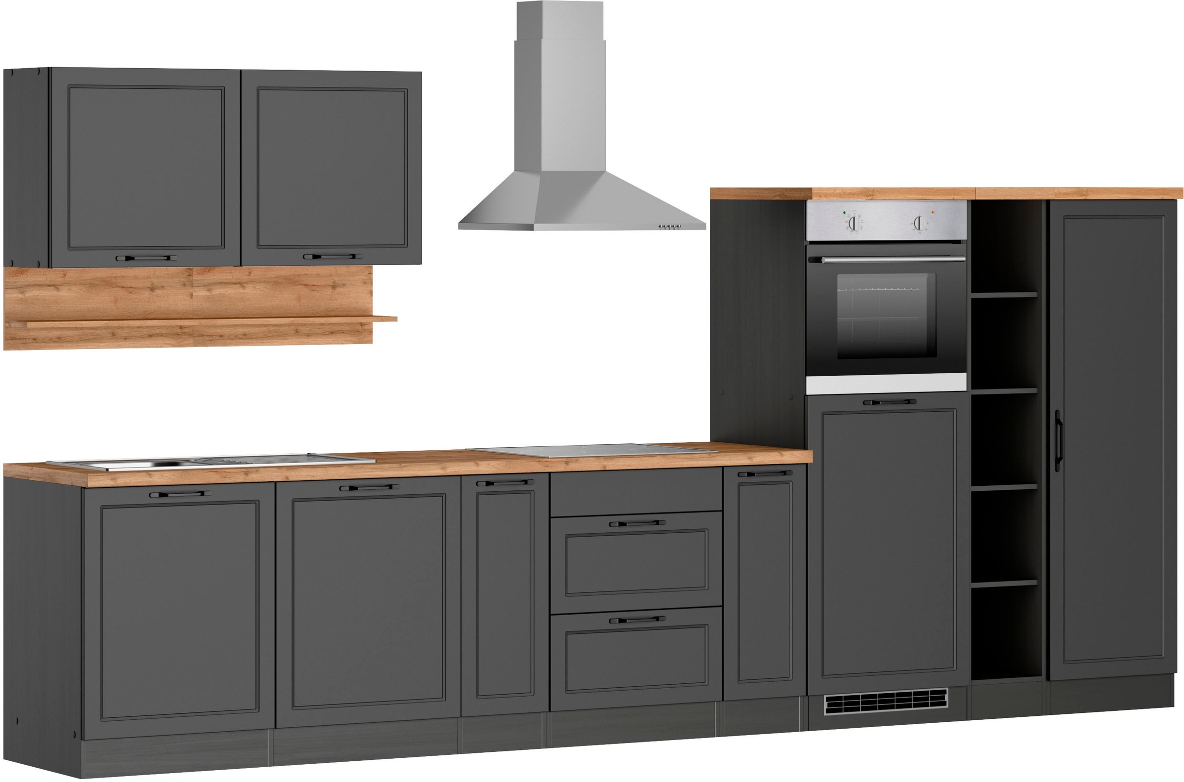 Kochstation Küche »KS-Lana«, 380 cm breit, wahlweise mit oder ohne E-Geräte