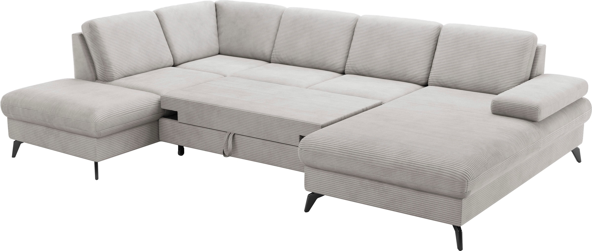 sit&more Wohnlandschaft »Morris Jubi U-Form«, inkl. Armteilfunktion und 1 Zierkissen, wahlweise mit Bettfunktion