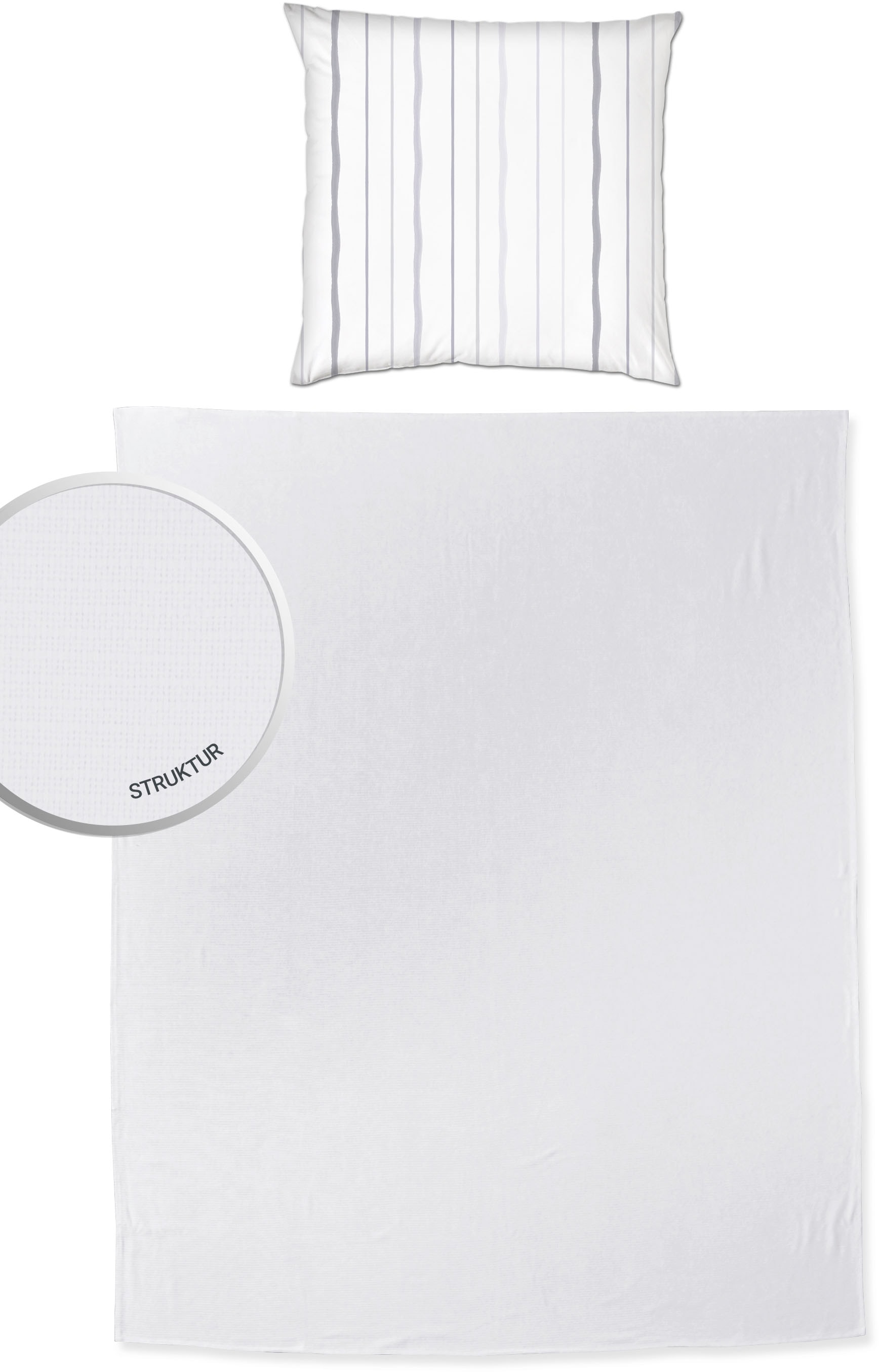 Primera Bettwäsche "Primera Summer-Set" 2 Stk. tlg. mit einem gestreiften K günstig online kaufen