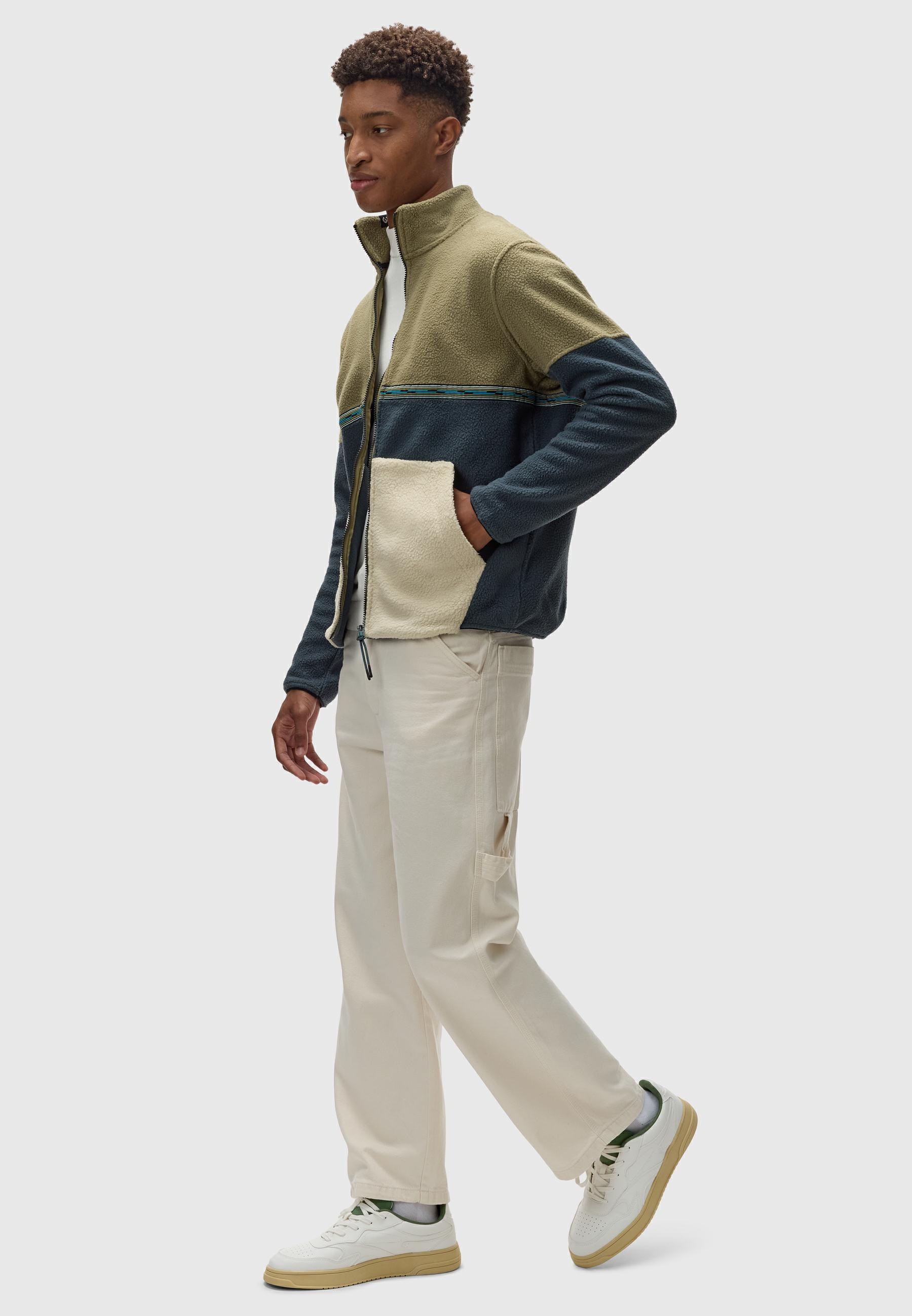 Ragwear Fleecejacke »Lonndy«, ohne Kapuze, Angesagte Herren Plüschjacke mit hohem Kragen