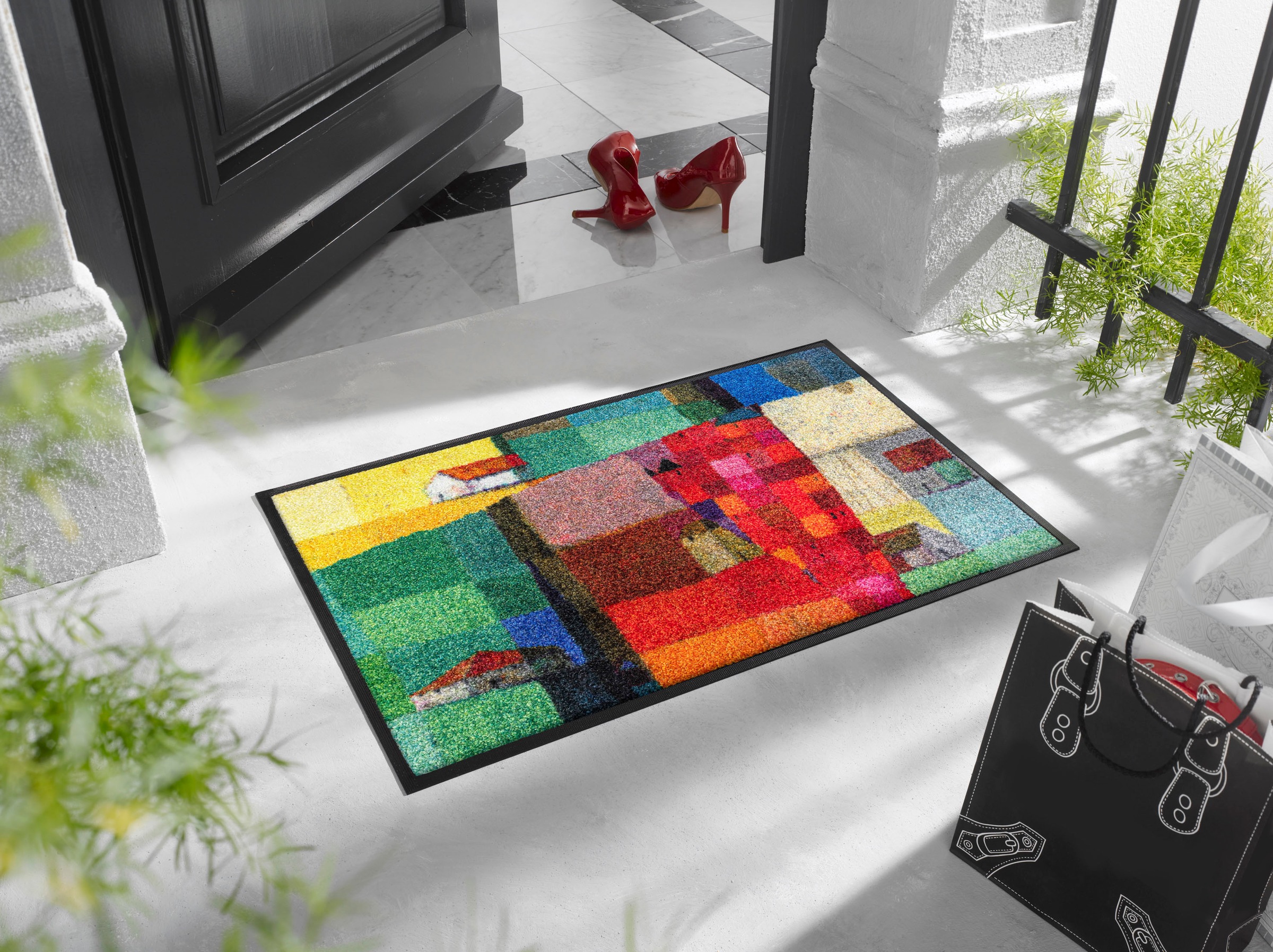 wash+dry by Kleen-Tex Fußmatte "Venetien" rechteckig 7 mm Höhe Schmutzfangm günstig online kaufen