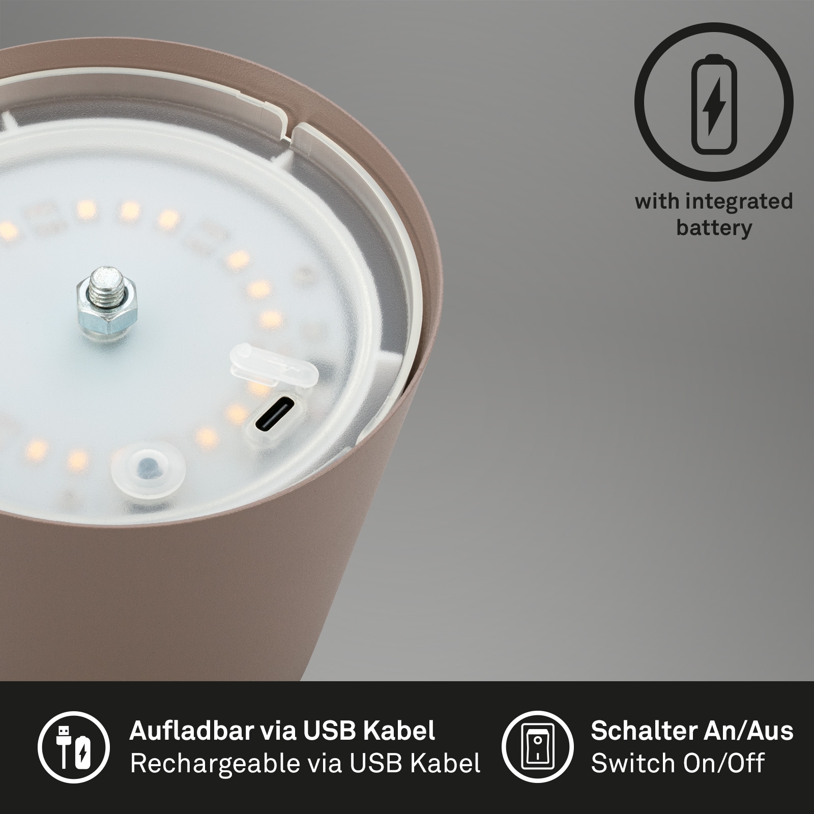 Briloner Leuchten LED Außen-Tischleuchte »Coloris«, Leuchtmittel LED-Modul | LED fest integriert