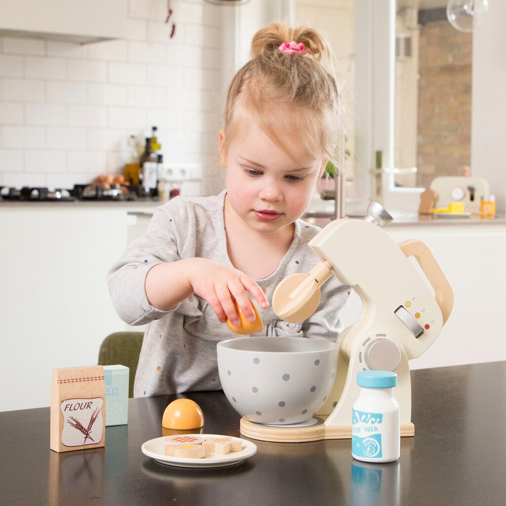 New Classic Toys® Kinder-Rührgerät »Holzspielzeug, Bon Appetit - Mixer mit Zubehör, Creme«