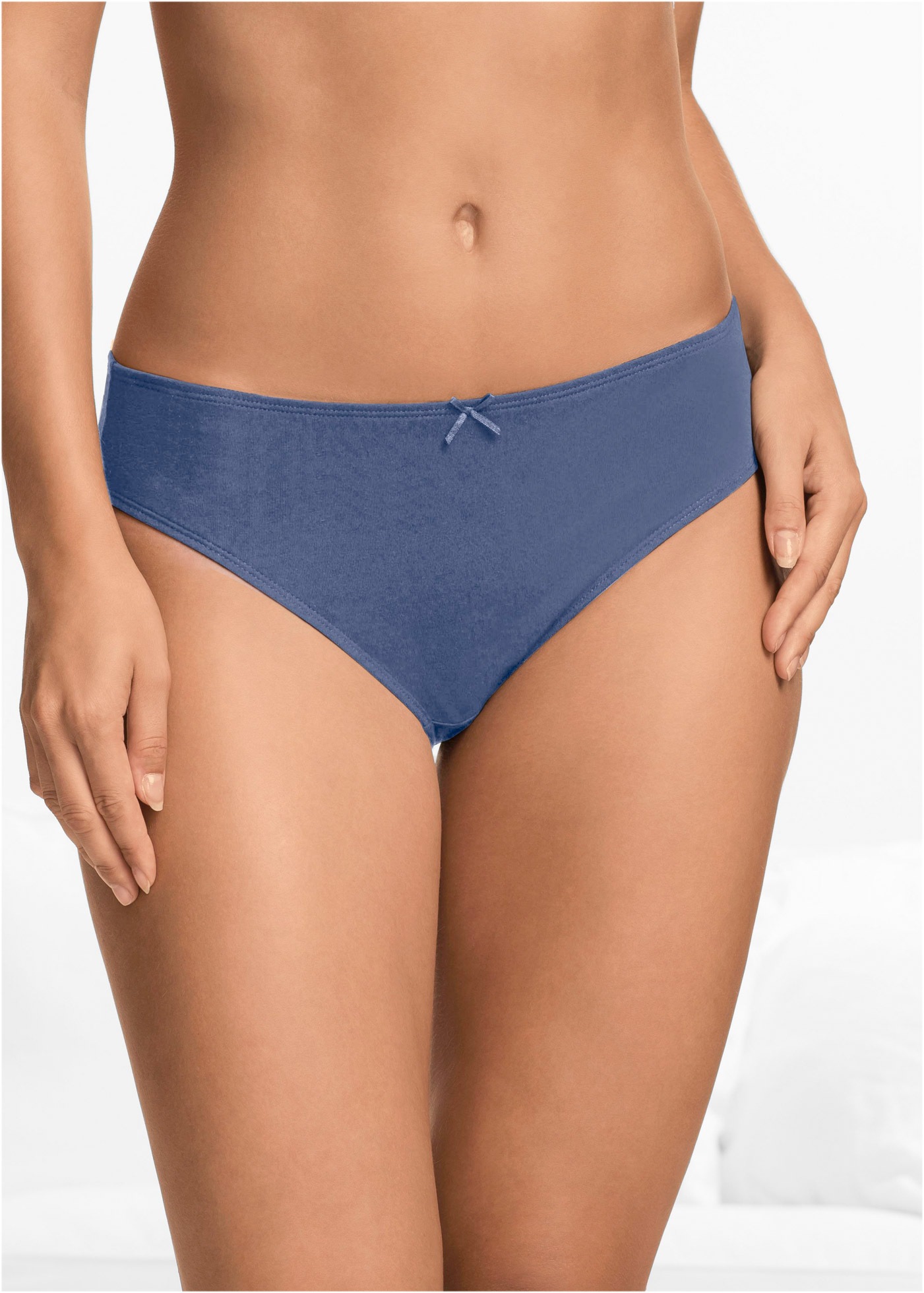bonprix Slip Packung, 6 Stk. klassische Passform, Zwickel aus Baumwolle, weiche Faser