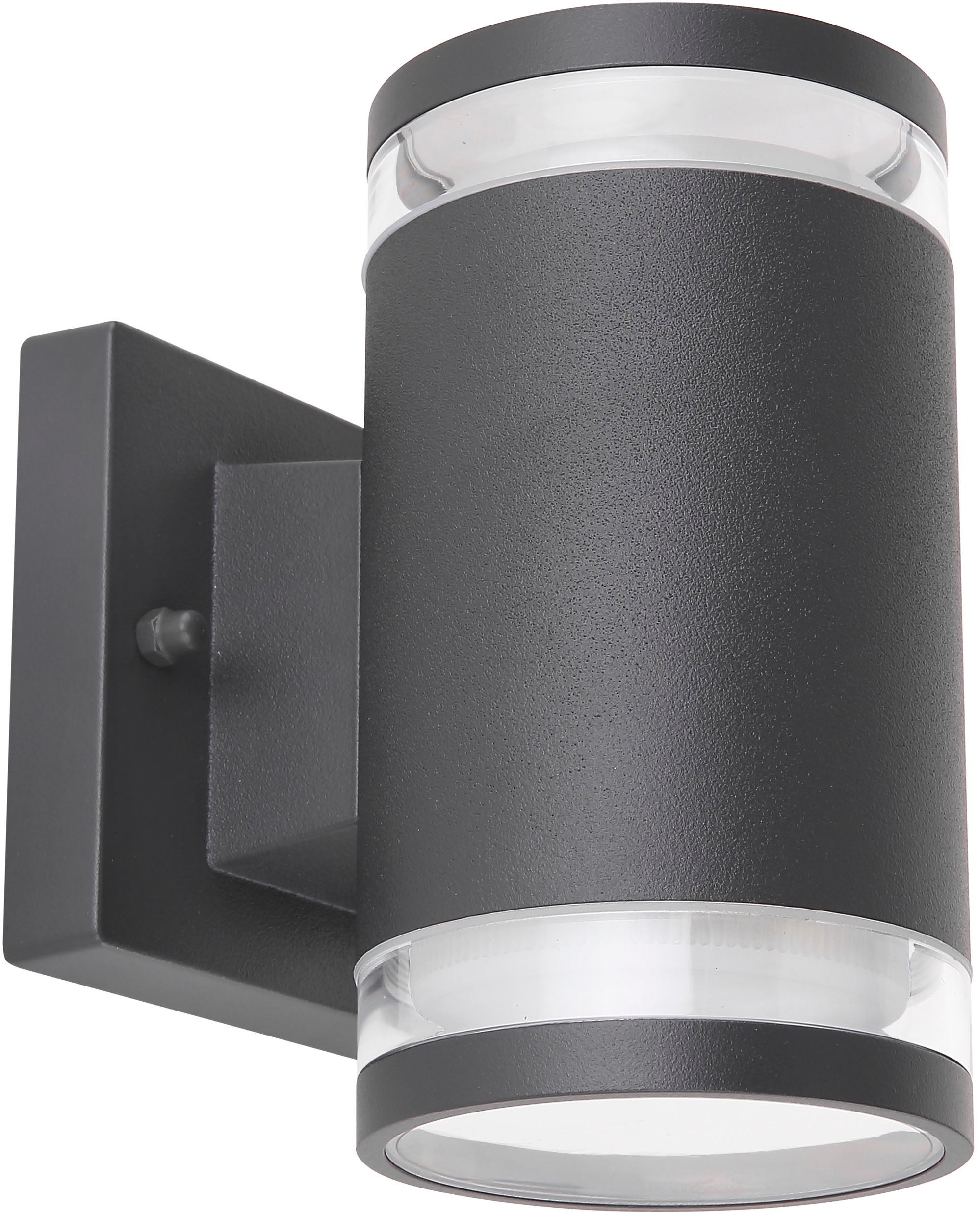 GLOBO LIGHTING Außen-Wandleuchte »ALCALA« GX53 1 Stk. Außenleuchte Aluminium, klar, Licht auf-/abwärts, IP44